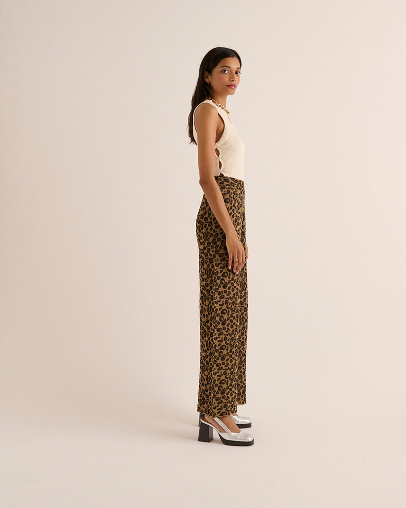 Signature Lepord Pallazzo Pant main image 0
