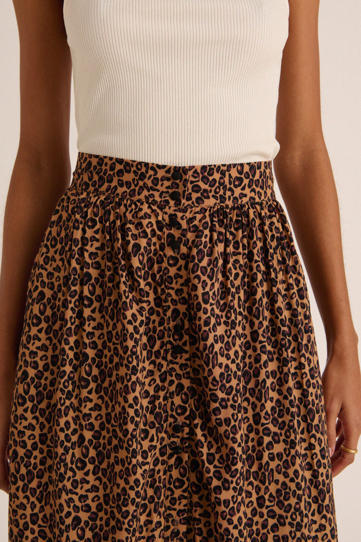 Sally leopard skirt