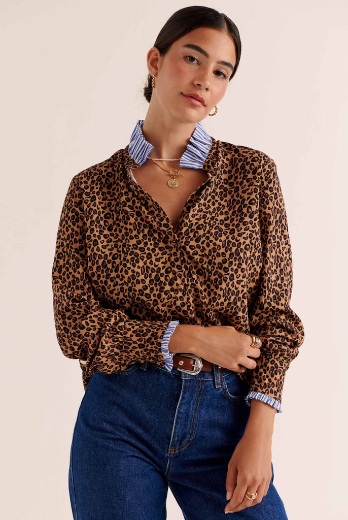Mina leopard shirt