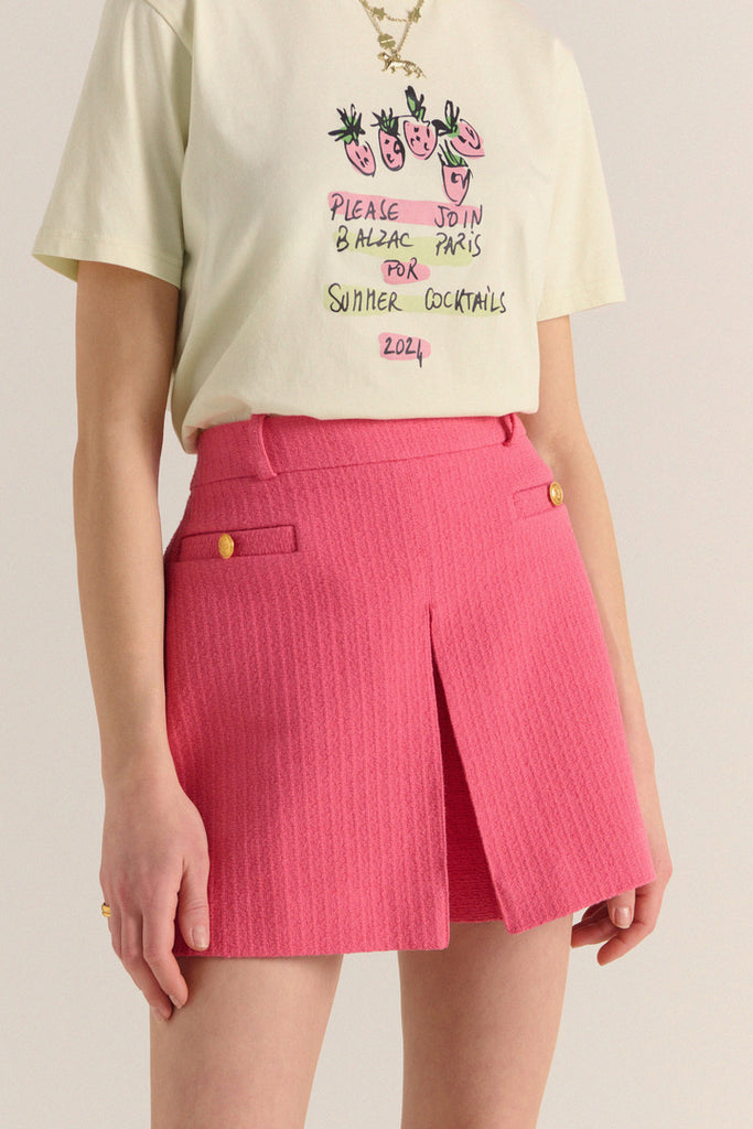 Jupe-short Mayeul rose Balzac Paris