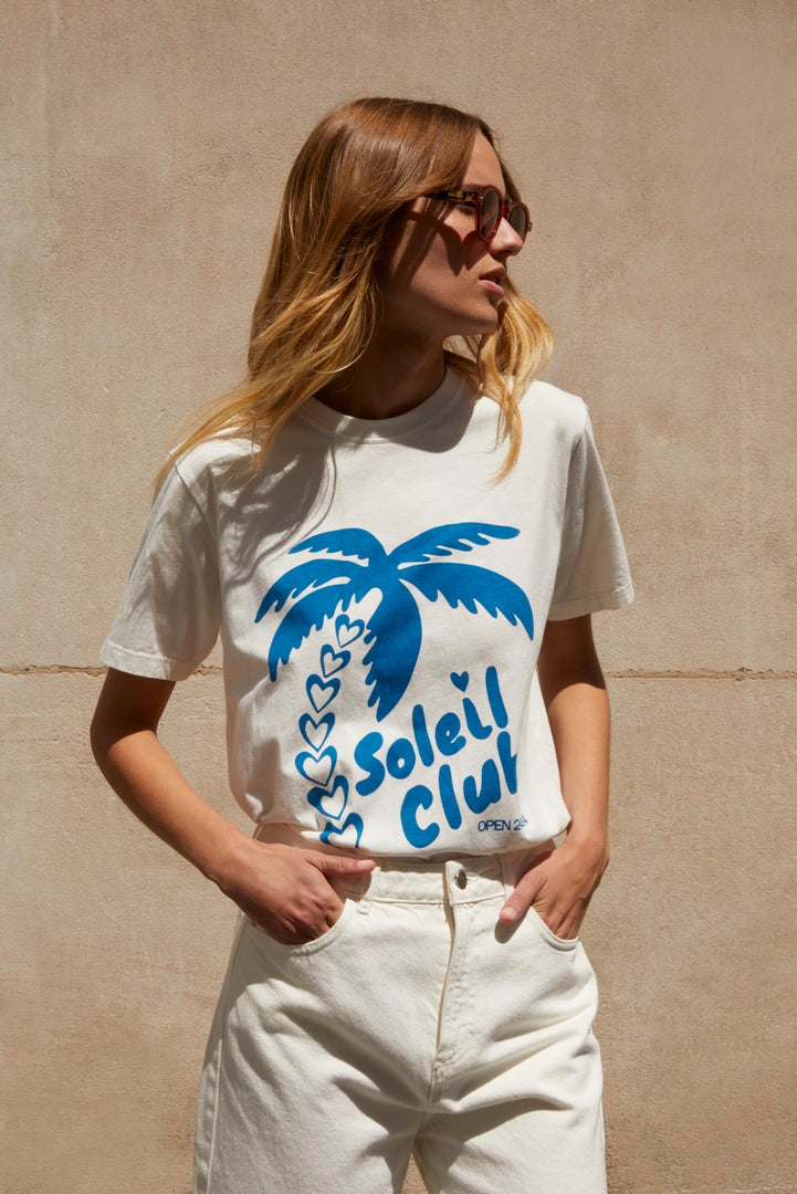 Tee-shirt Bree Soleil Club bleu et blanc