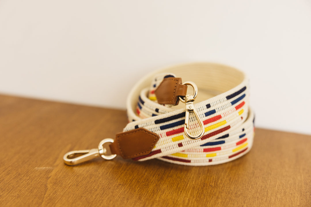 multicolored woven handle