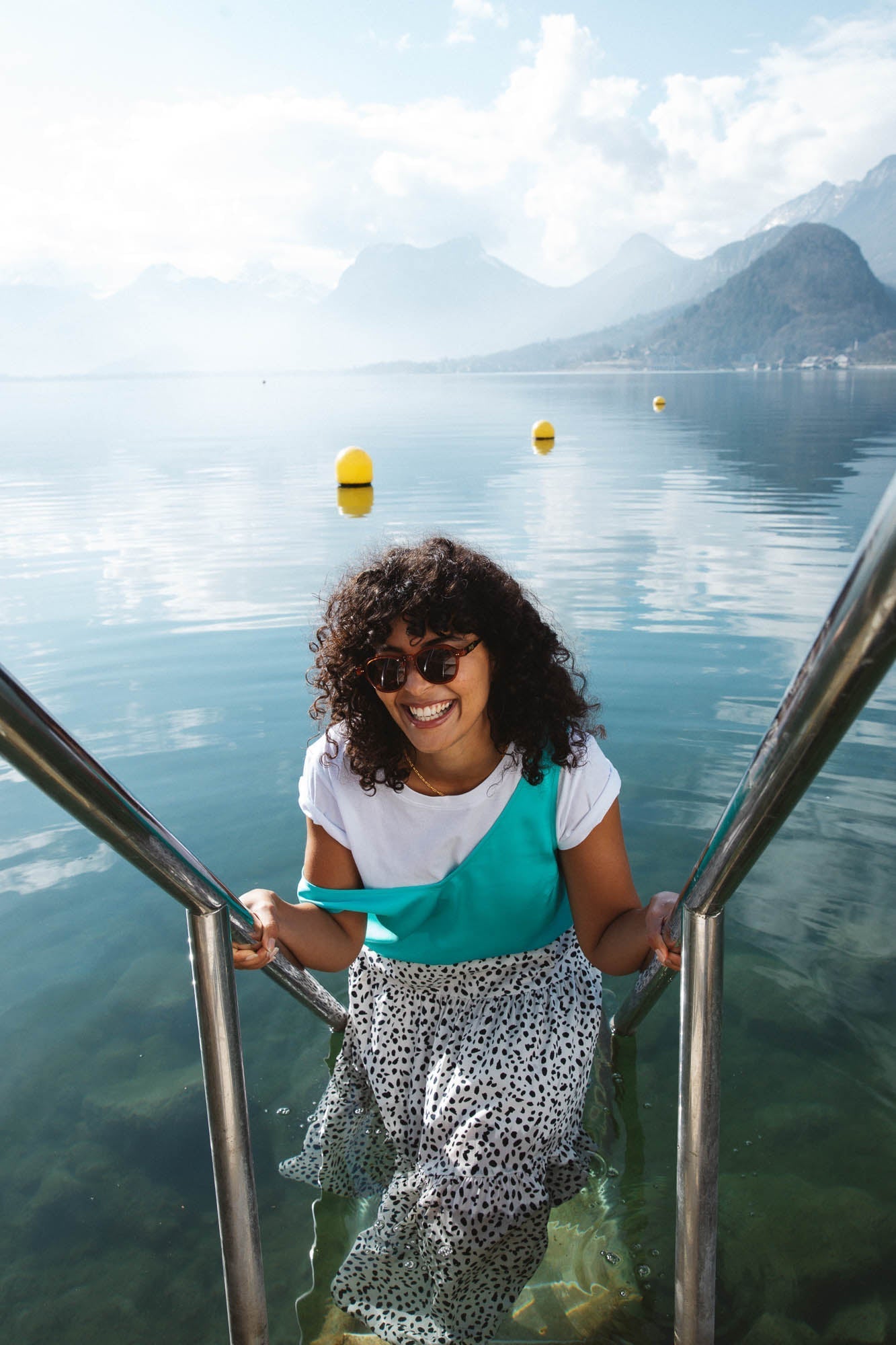 Jupe Miel imprimé tacheté noir coton bio