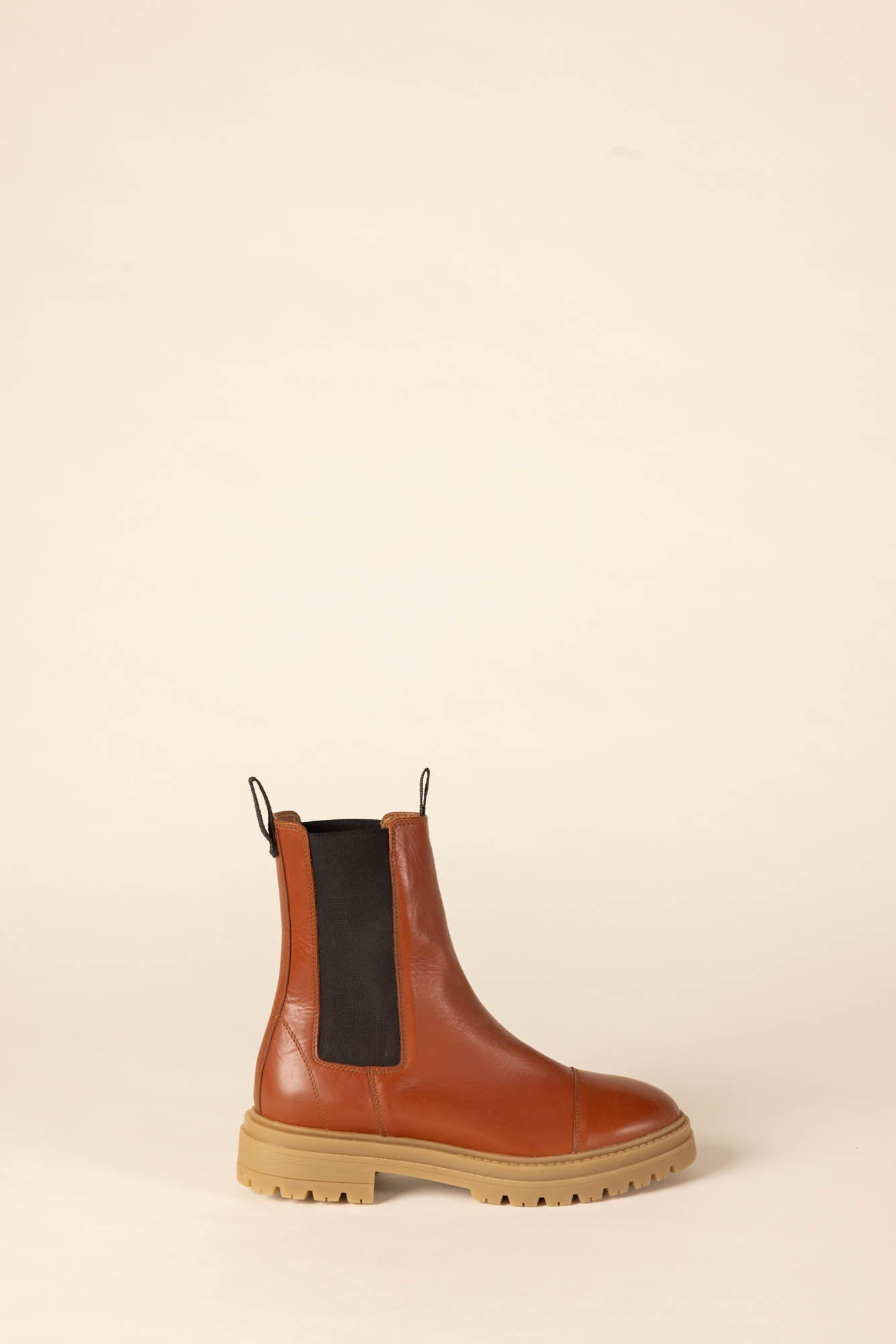 cognac fleuron ankle boots
