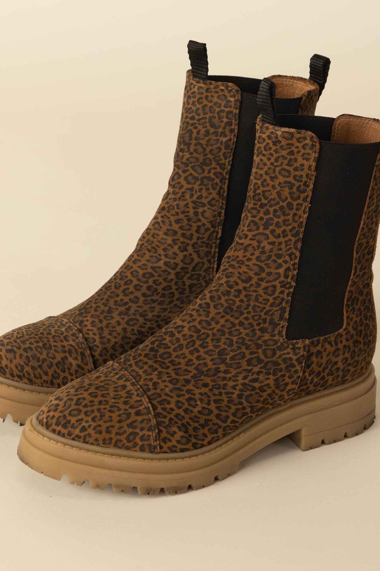 Leopard Fleuron ankle boots