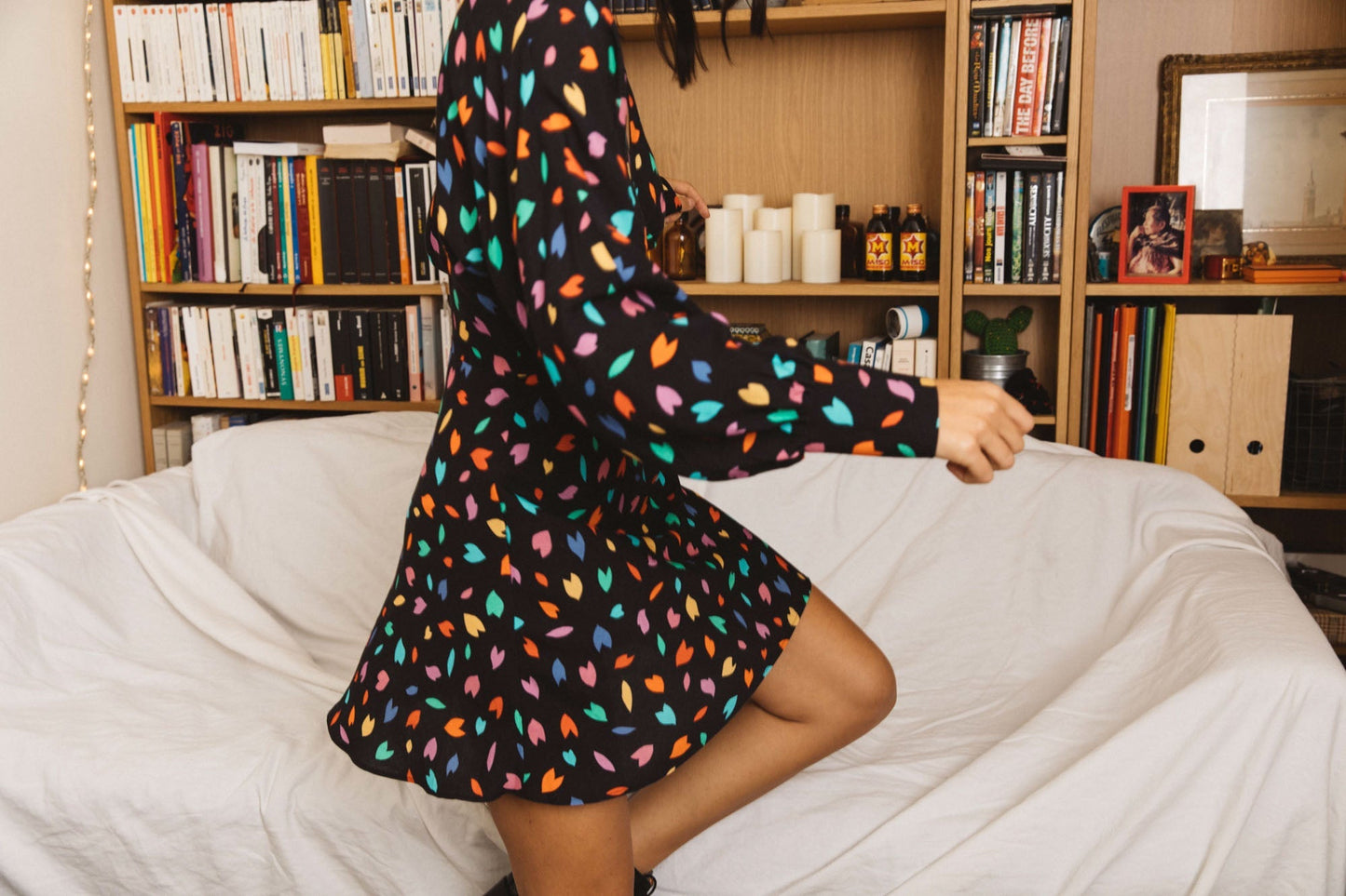 Diomira dress with confetti print
