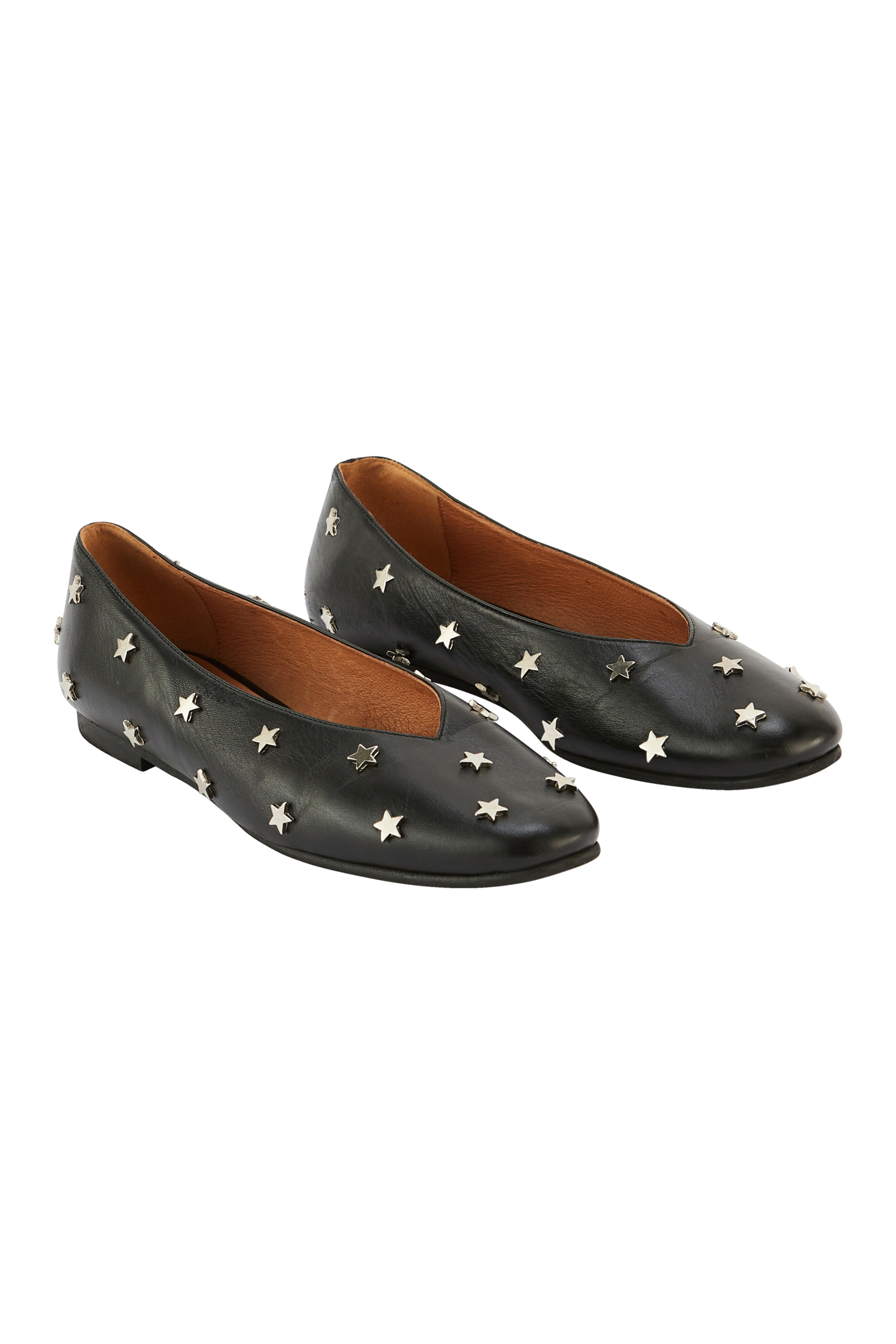 Freddie black ballerinas with silver stars