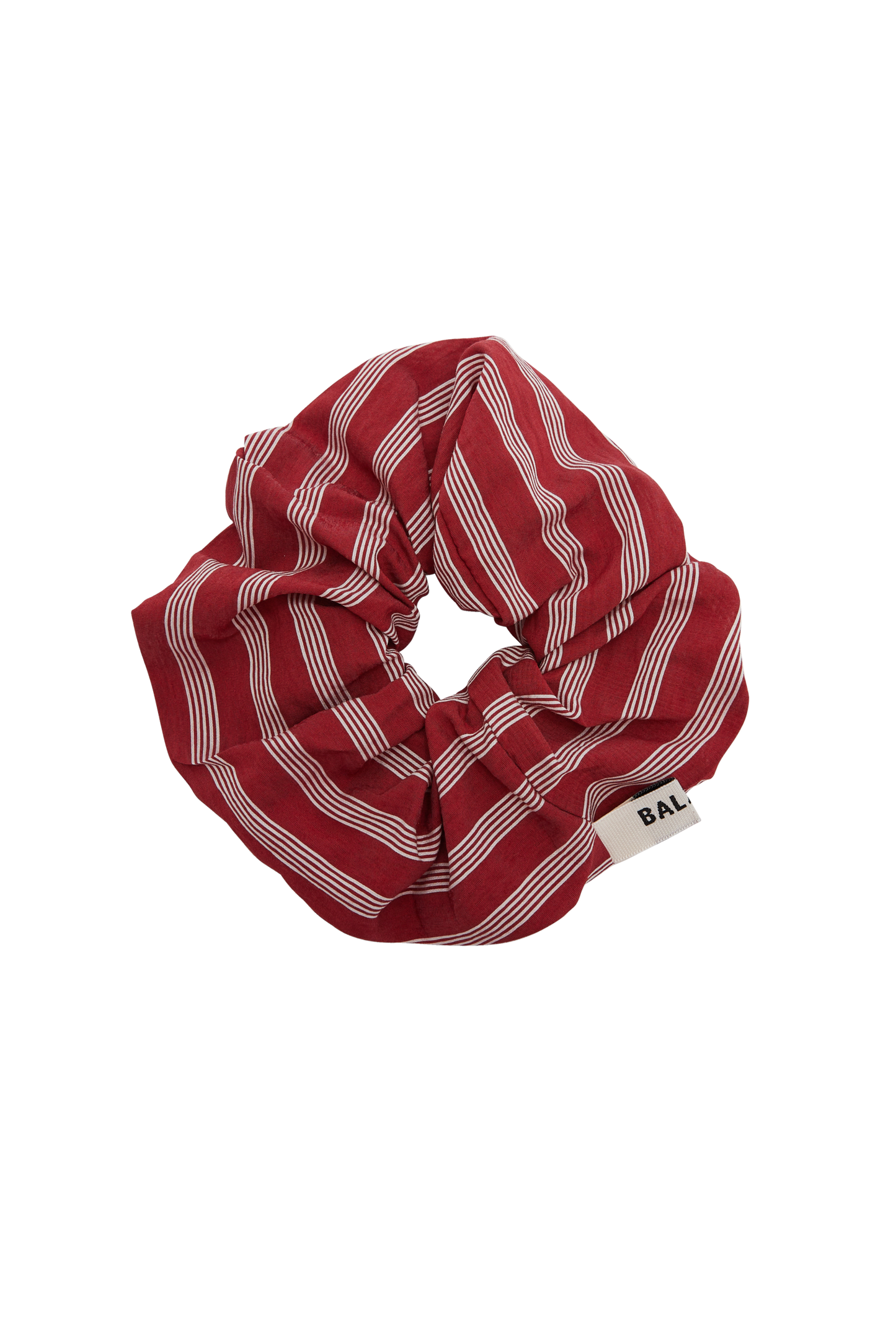 XL Poppy and White Stripe Billy Scrunchie