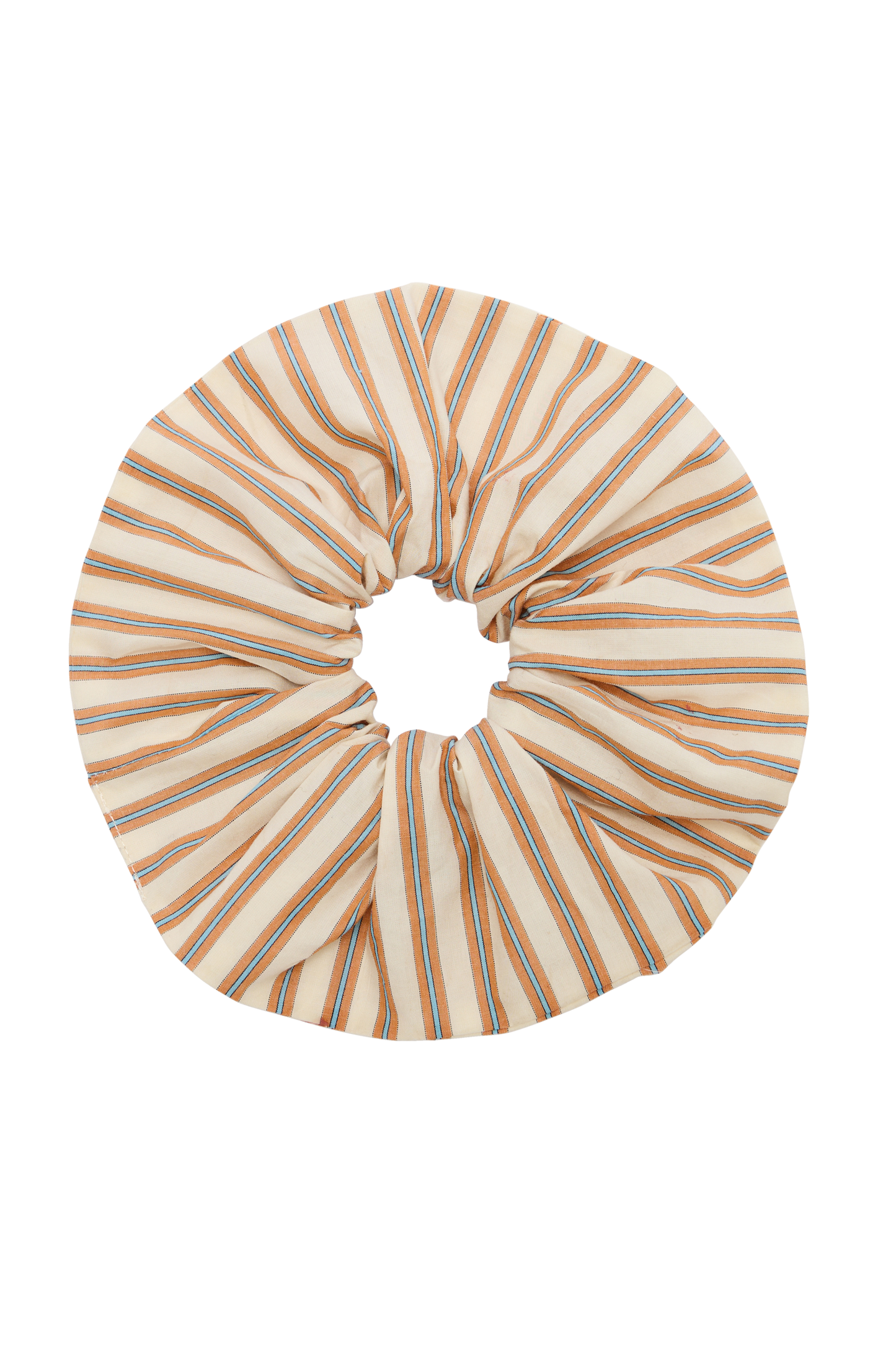 XL Billy scrunchie, orange, blue and off-white stripes