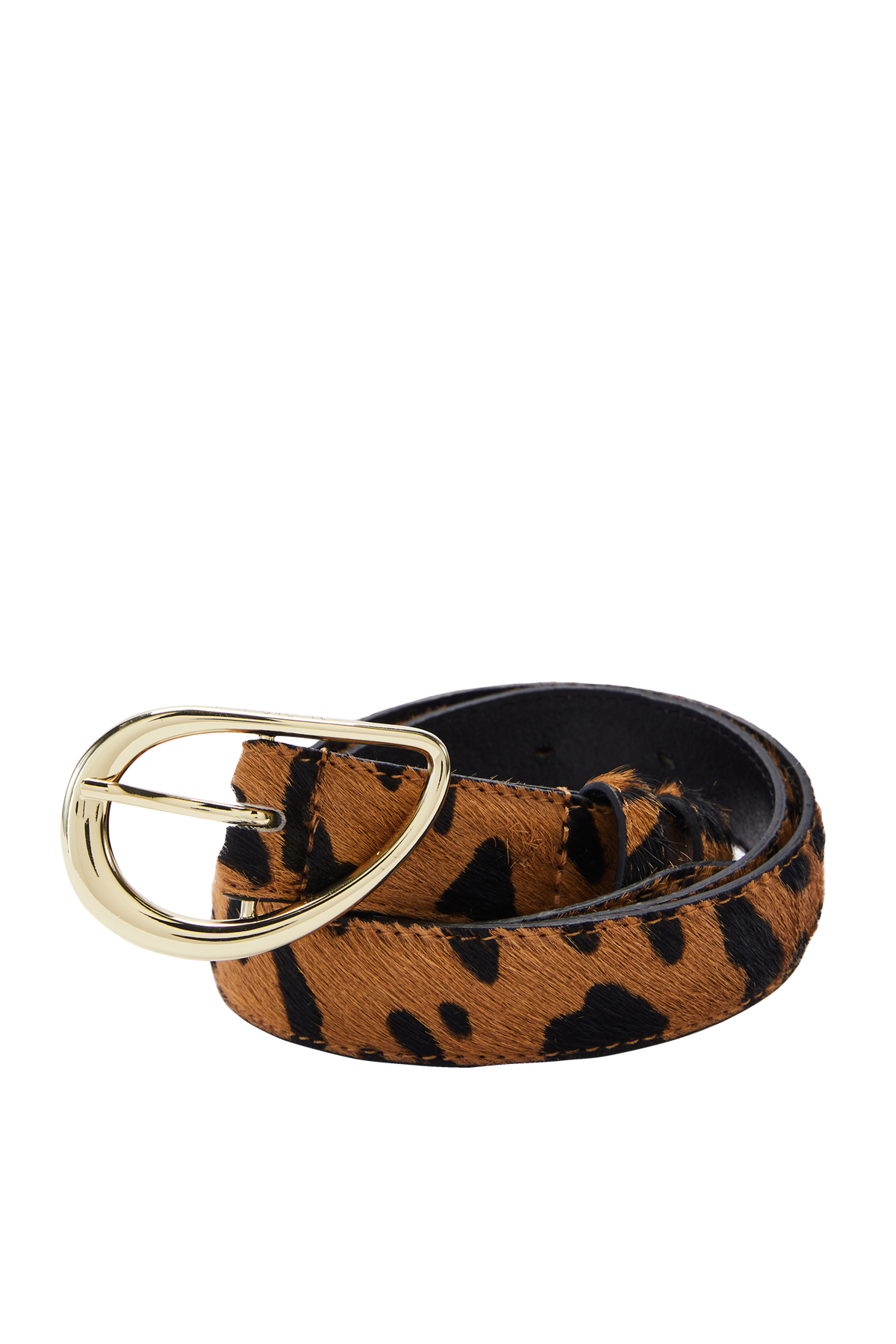 Basma cheetah pony-hair belt