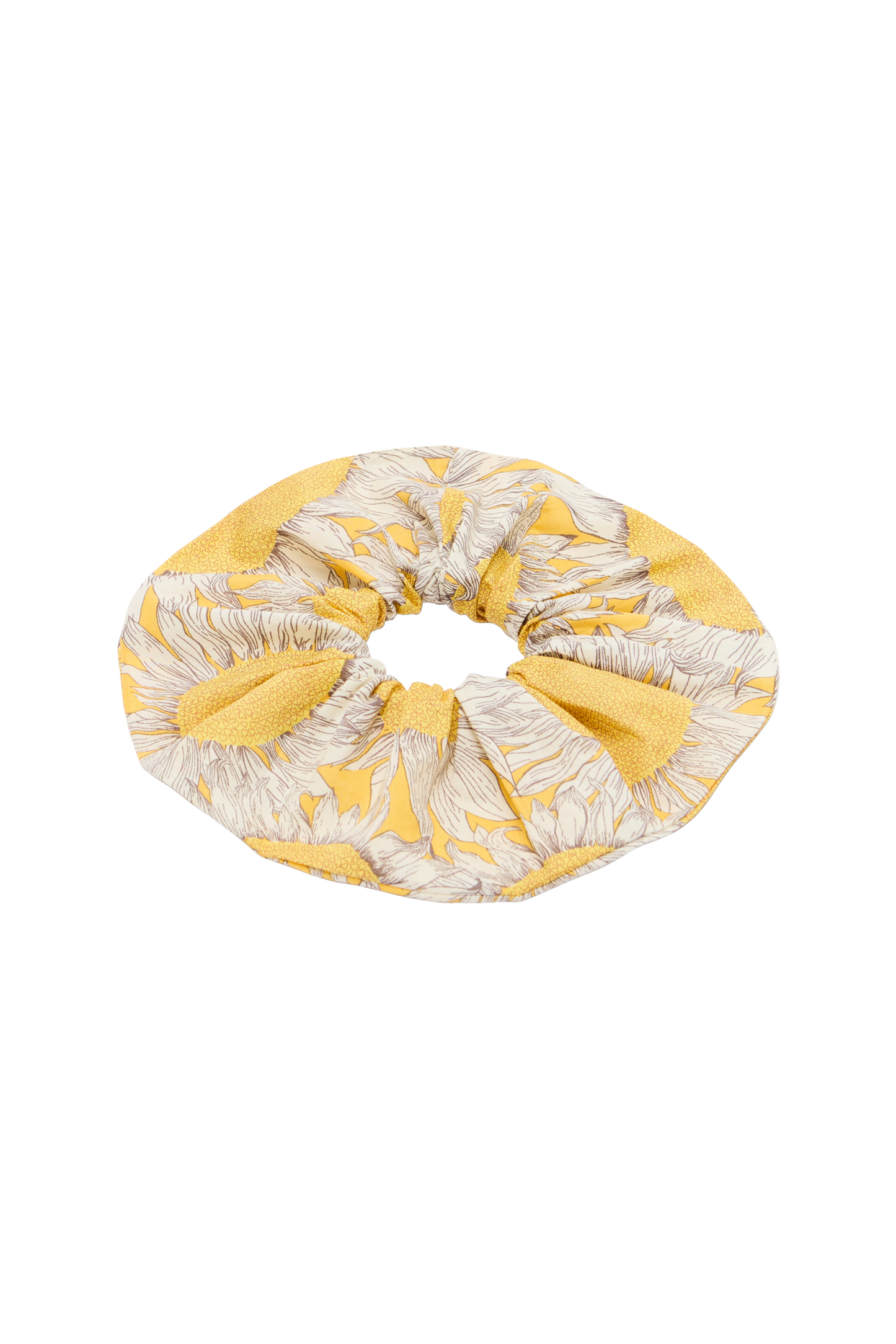 XL Billy scrunchie in yellow sunflower Liberty print