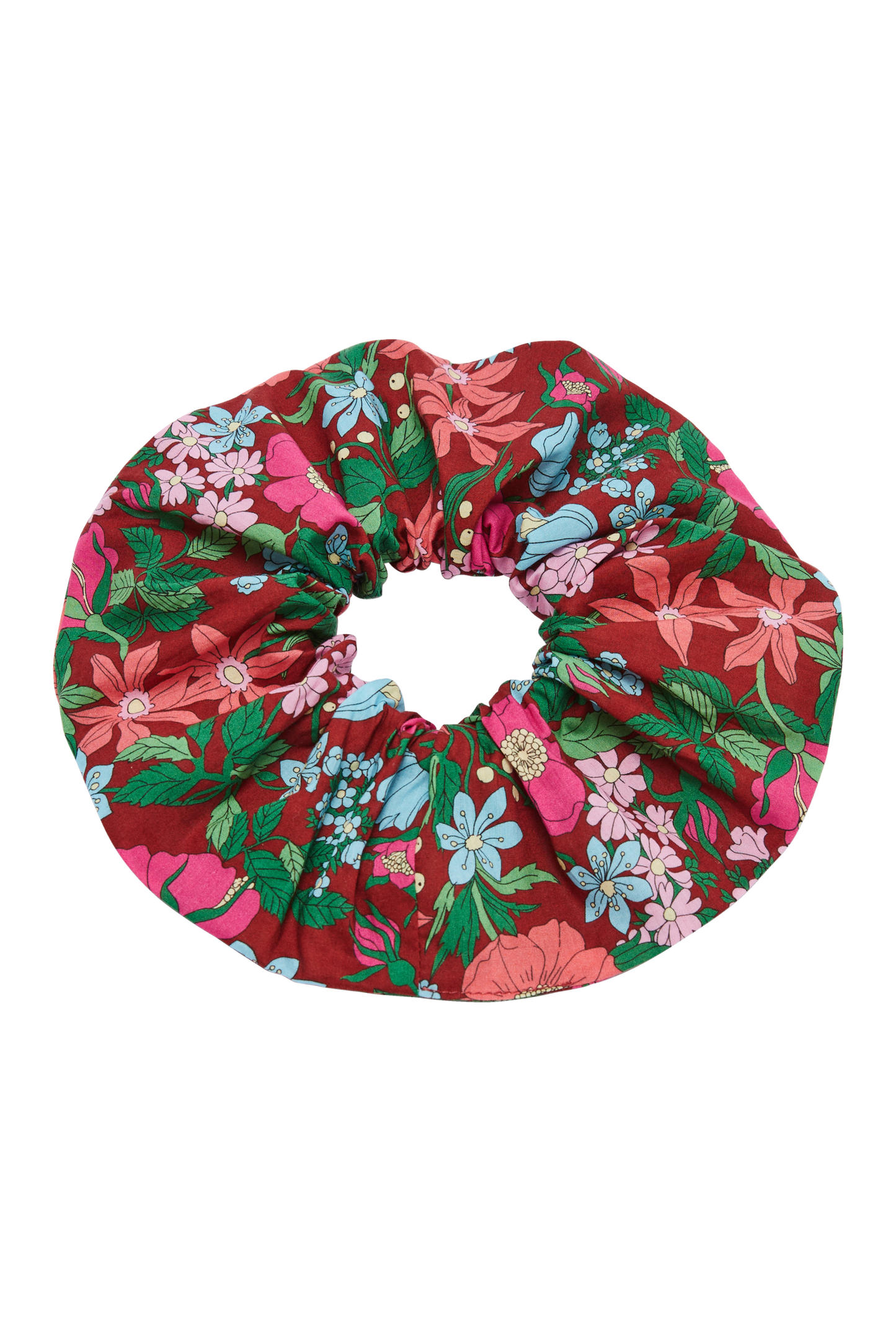 Billy XL scrunchie with pink and burgundy Liberty print