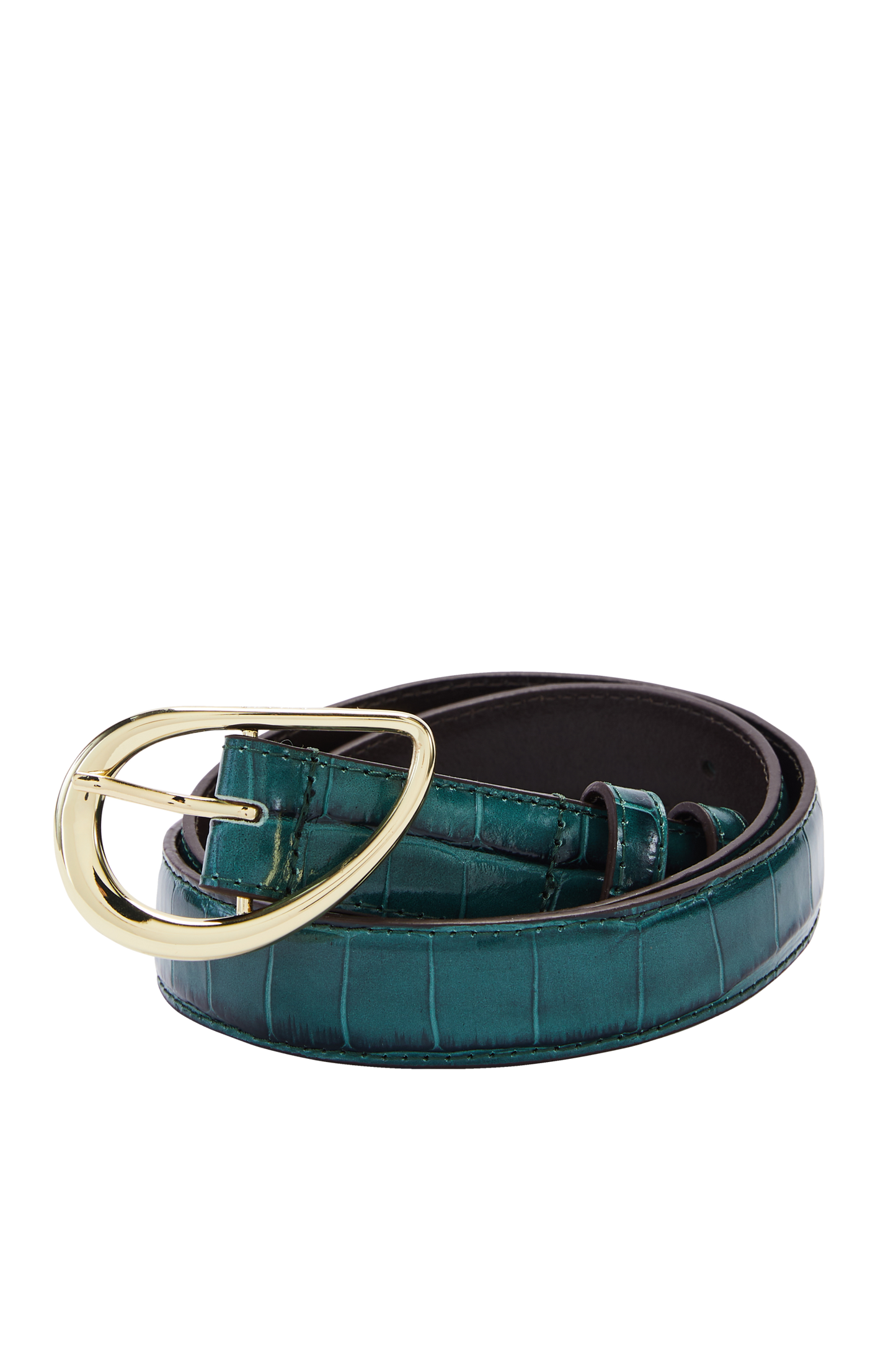 Basma Embossed Emerald Belt