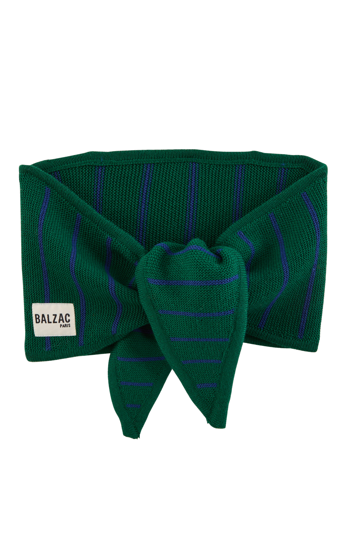 Bandana Liam rayures vert et bleu