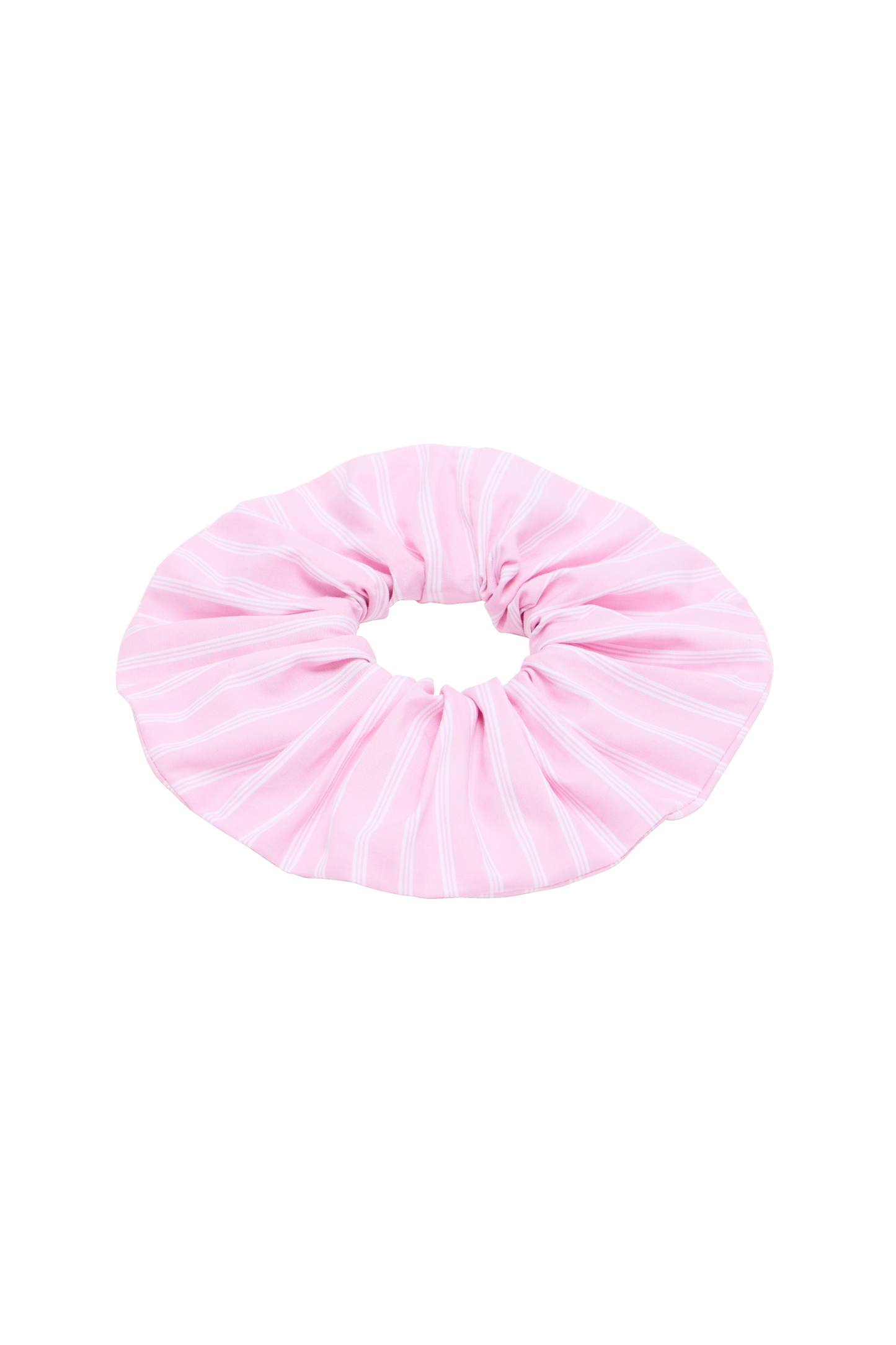 Billy XL scrunchie with light pink and ecru stripes