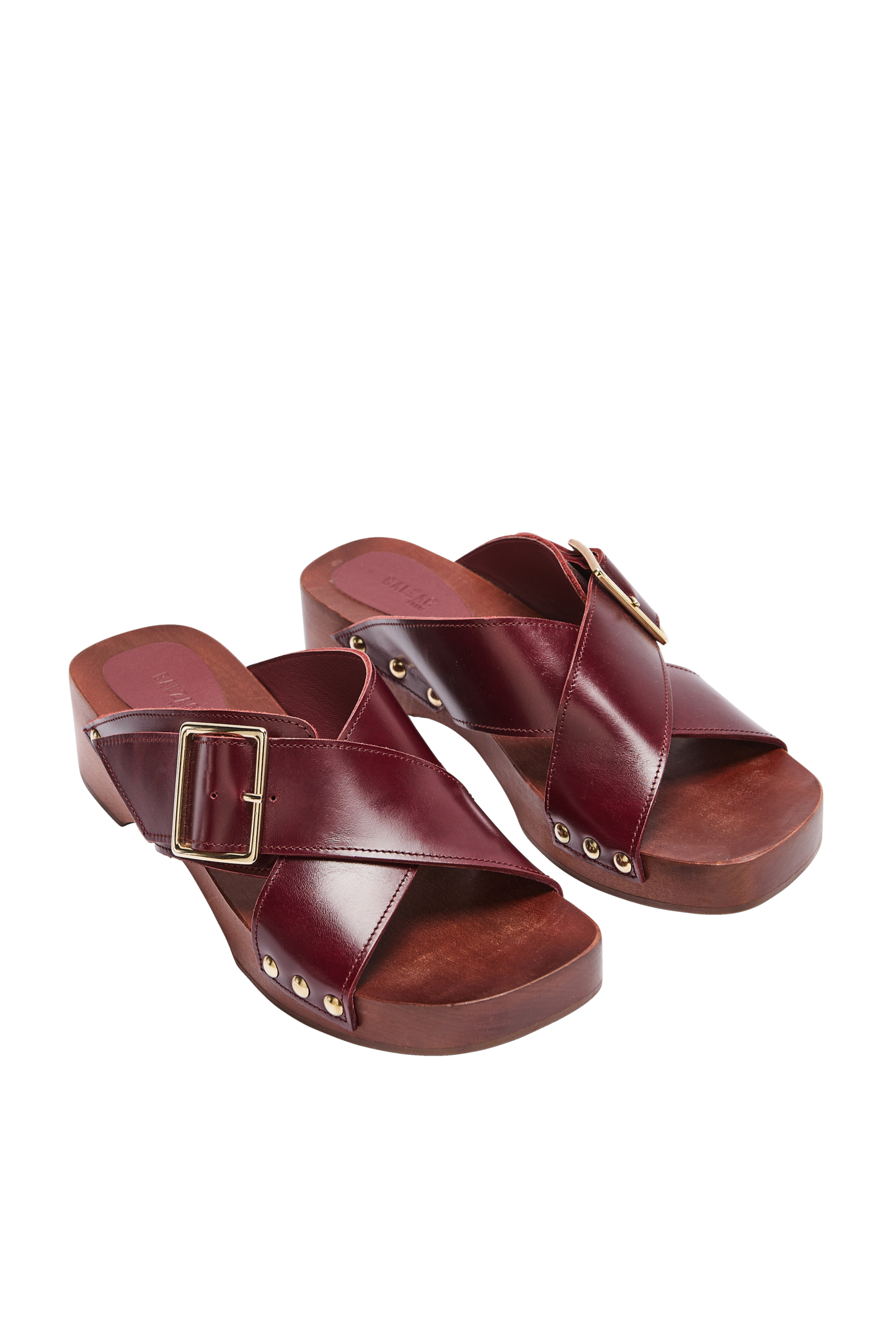Burgundy Janis clogs