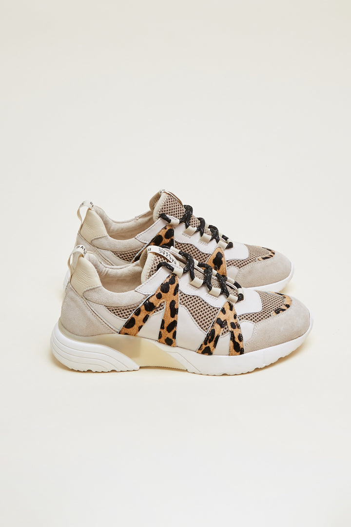 Sand and cheetah Astor sneakers
