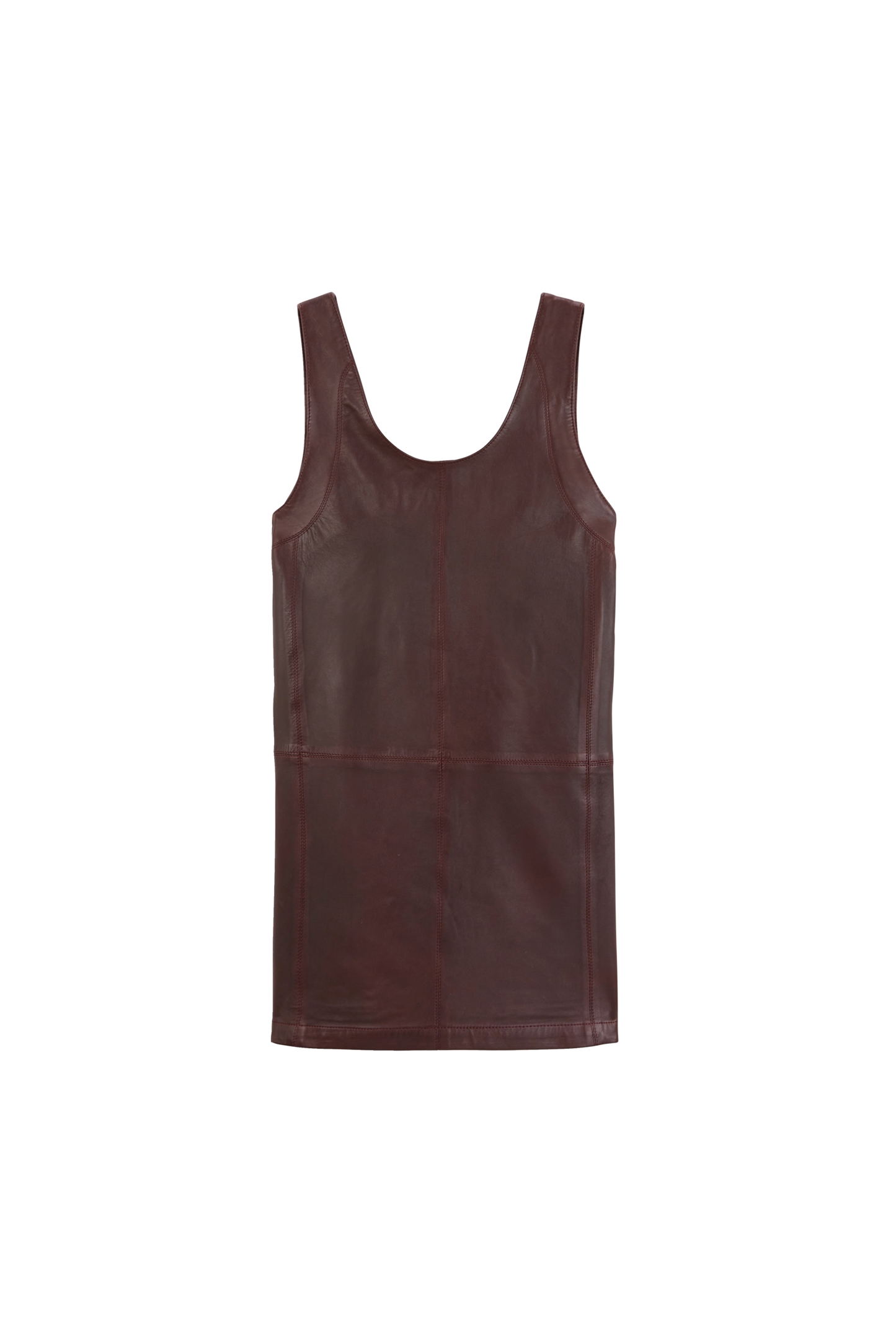 Dona burgundy pinafore dress