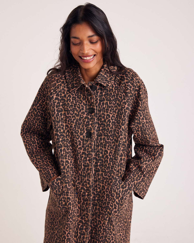 Rosita leopard coffee trench coat - Balzac Paris