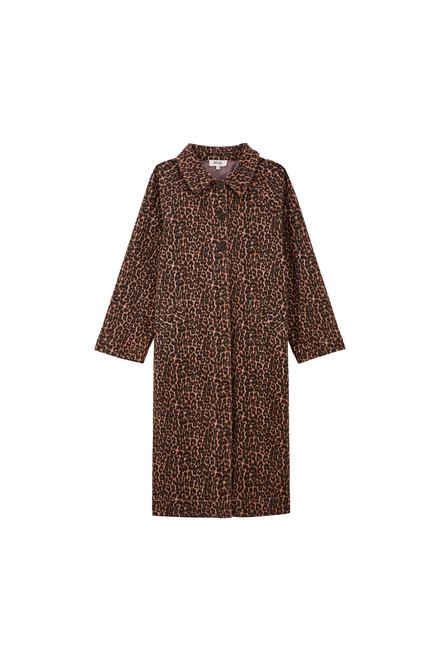 Rosita leopard coffee trench coat