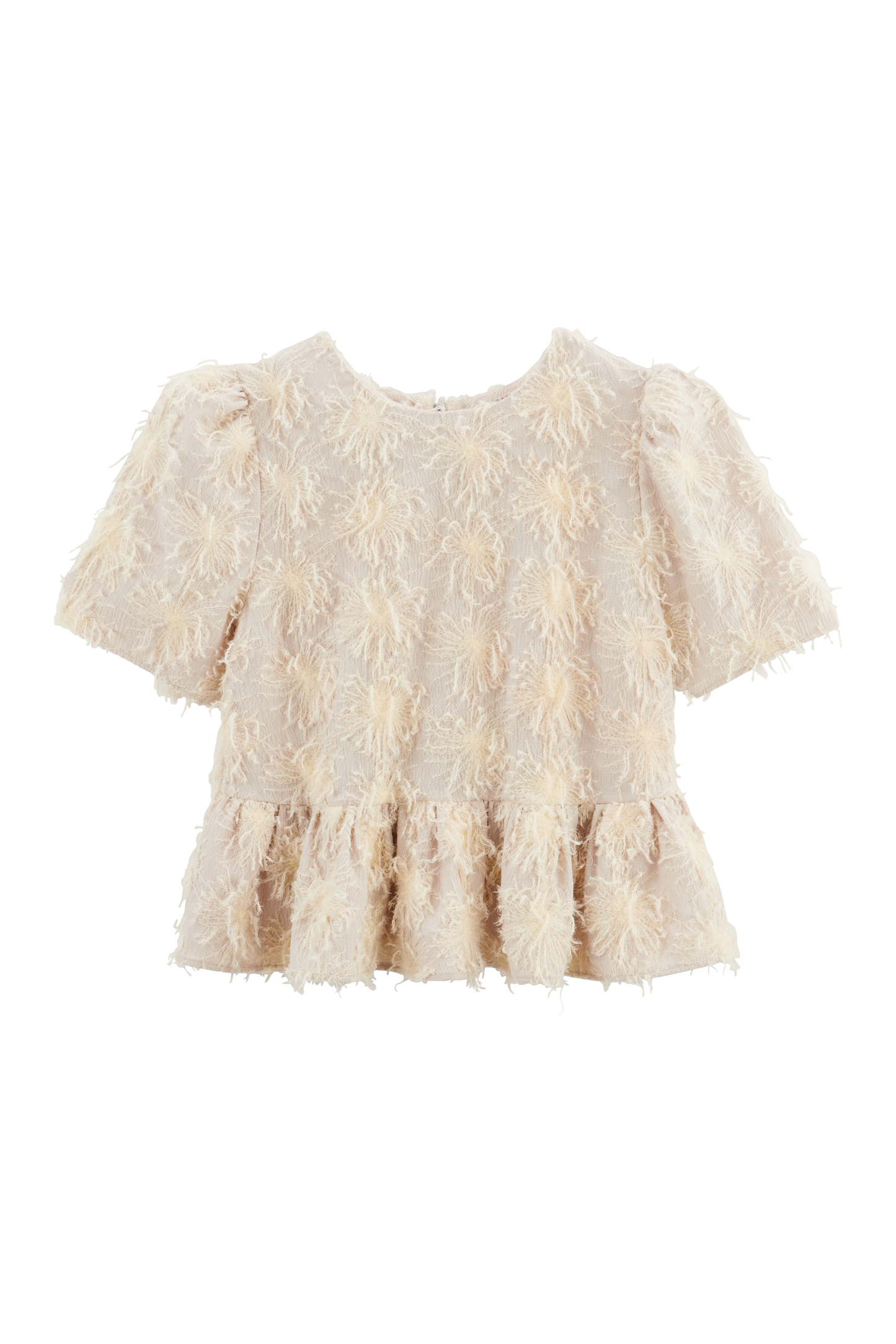 Naomi blouse with ecru flower embroidery