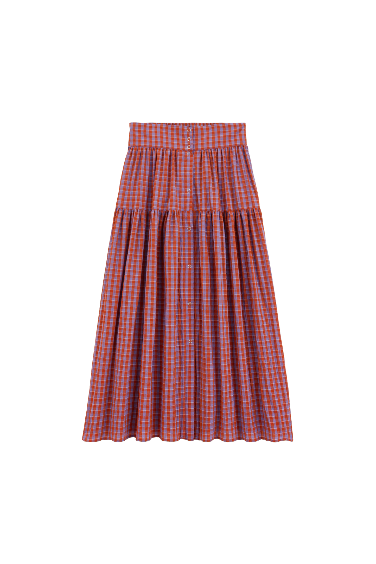 Salina orange and purple gingham skirt