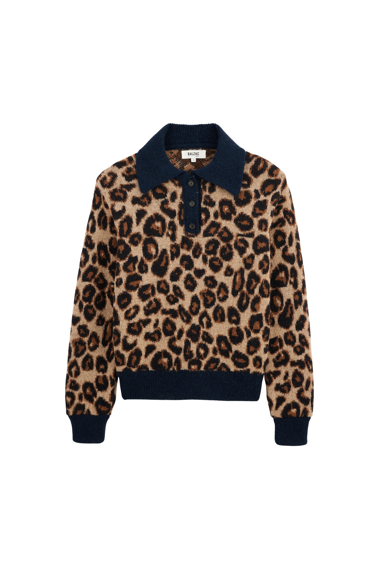 Dulce leopard and blue polo sweater