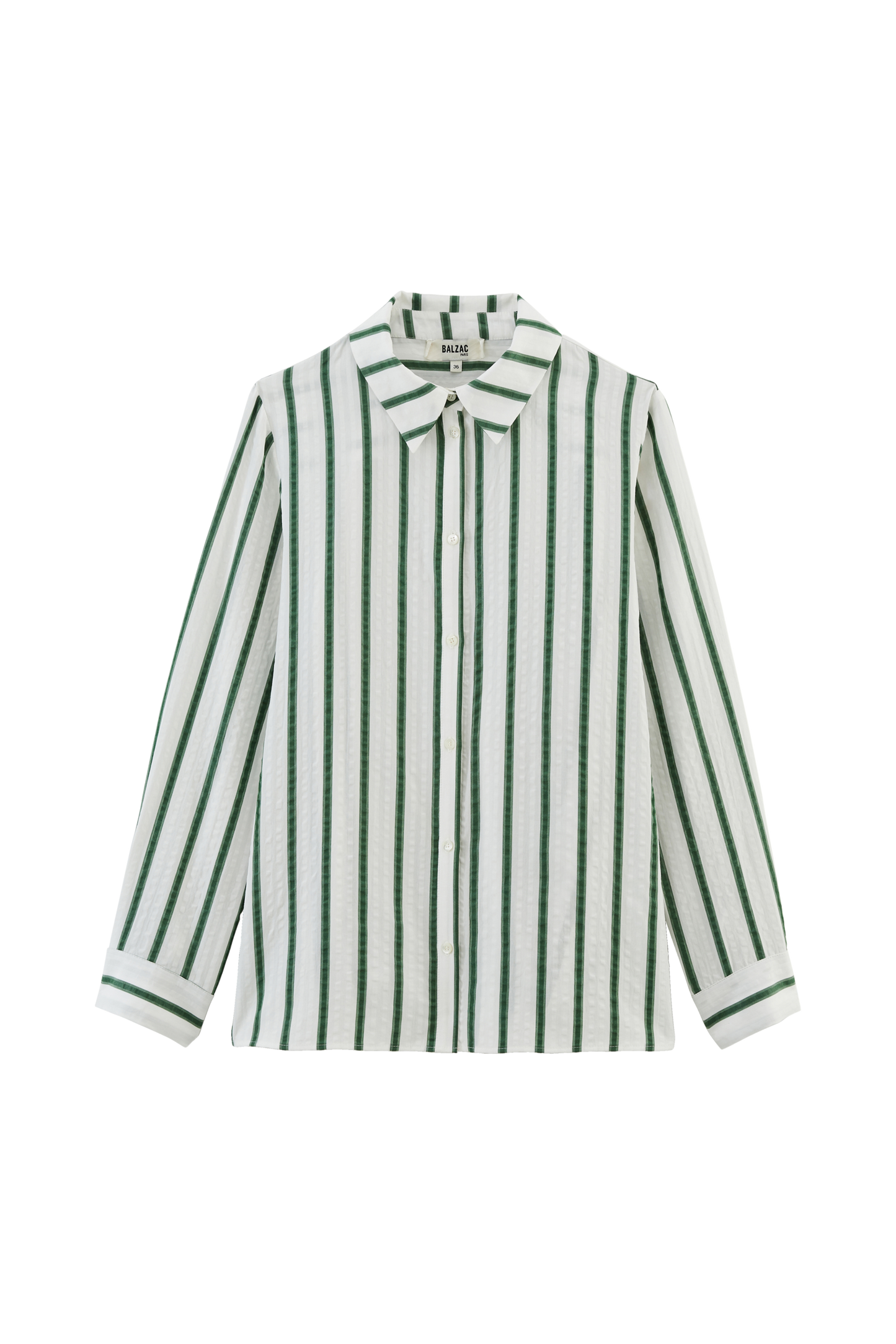 Chemise Liseron rayures vert