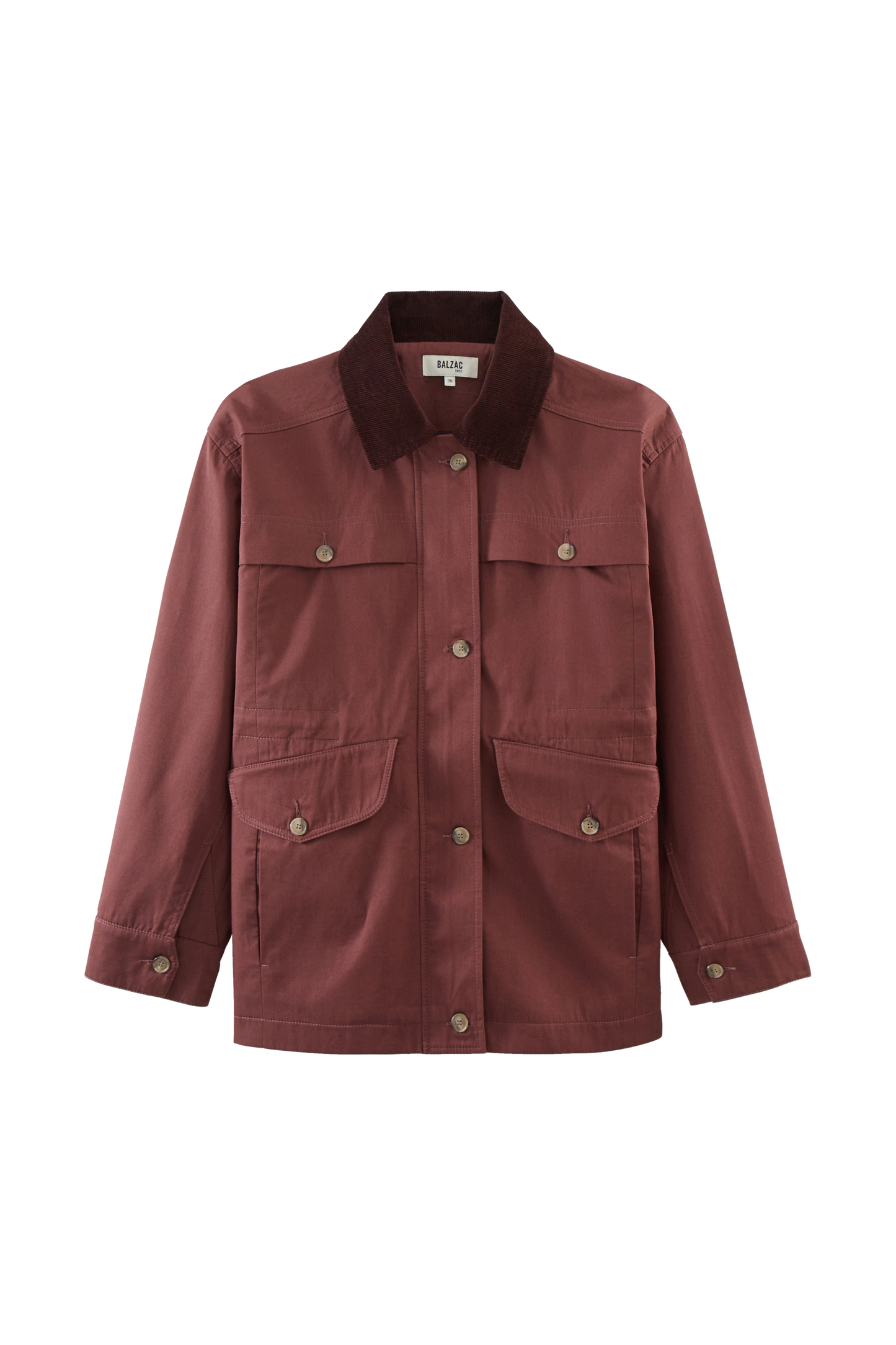 Eloi eggplant and chocolate jacket