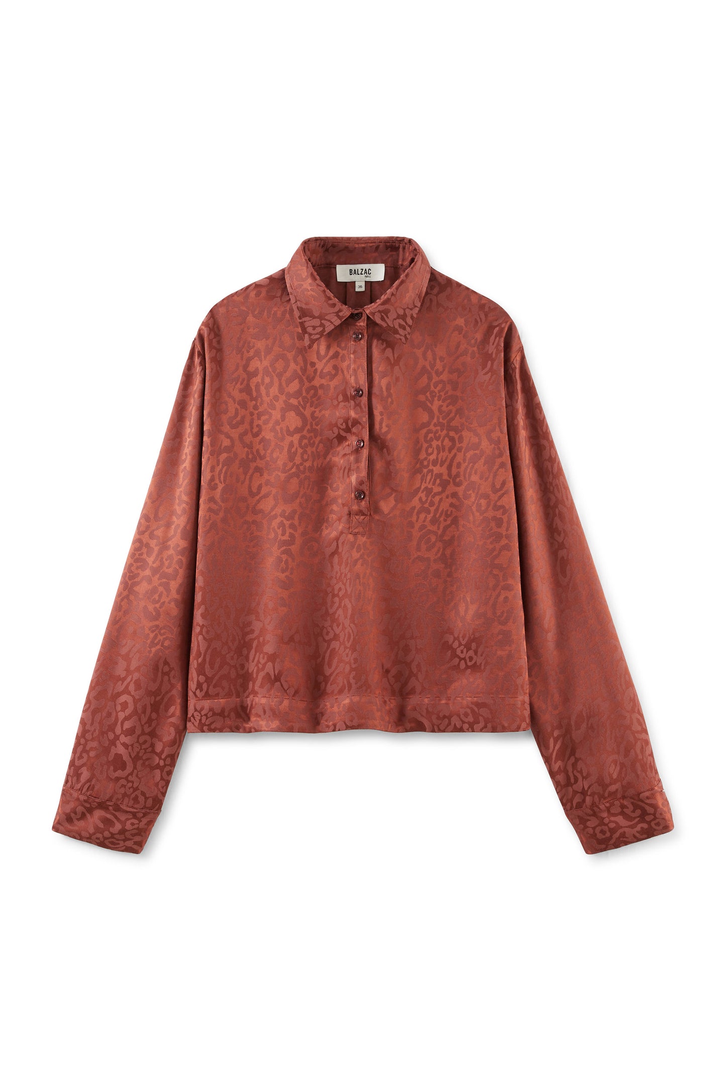 Blouse Gabriel jacquard noisette