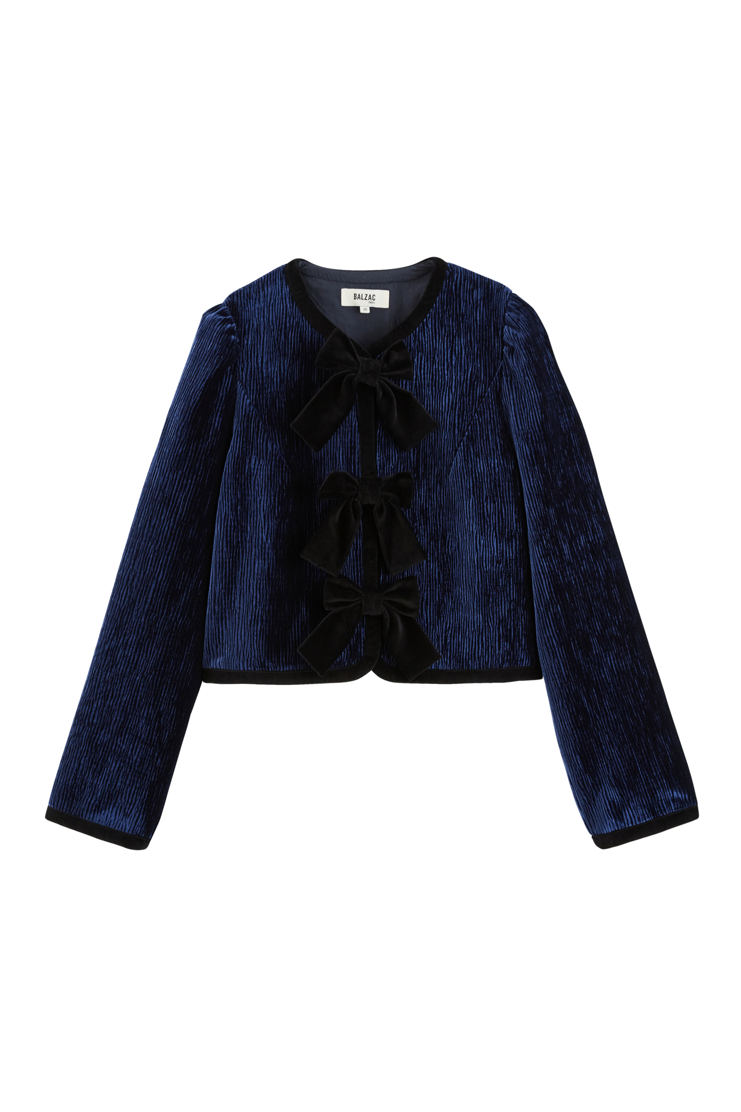 Veste Susana velours bleu roi