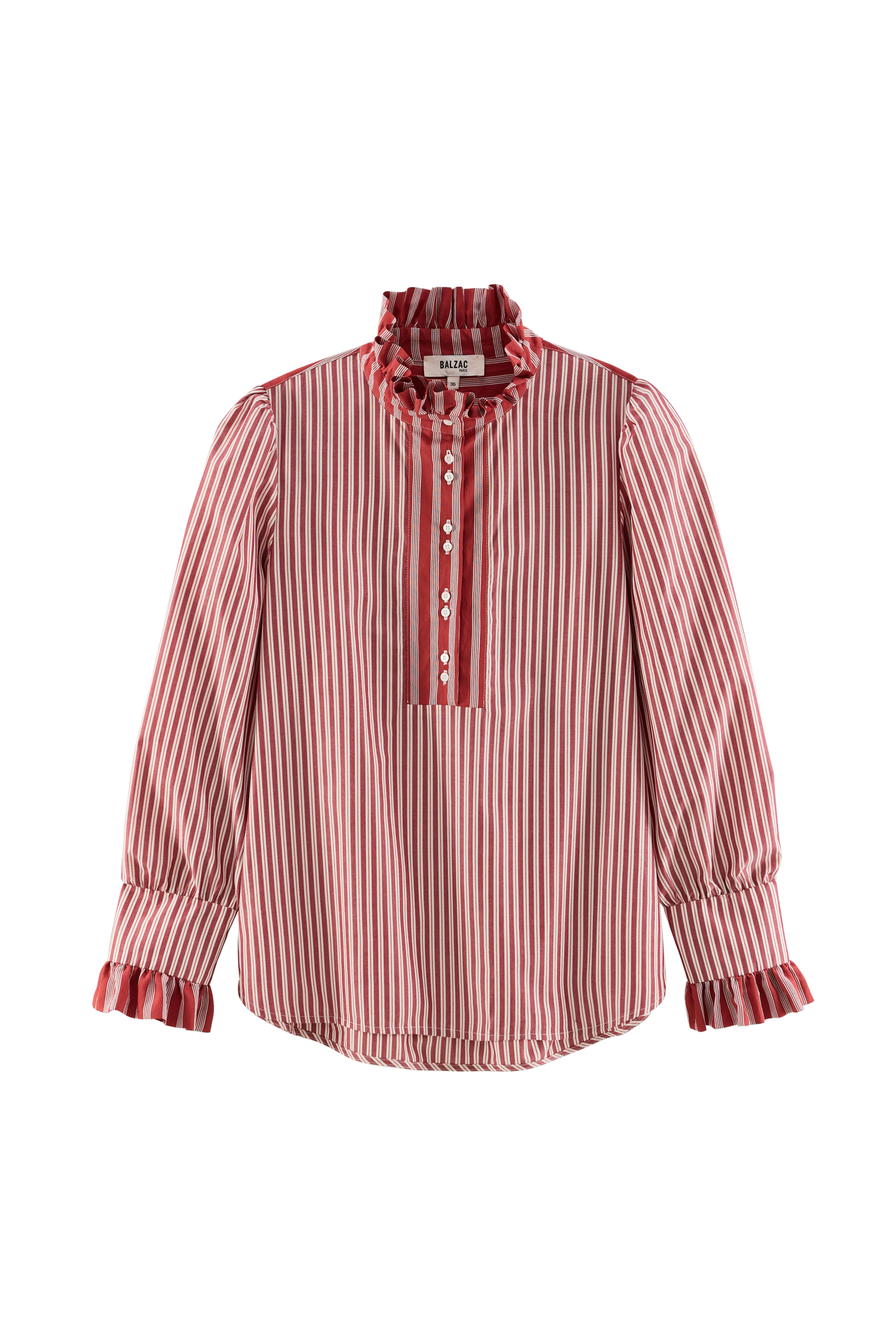 Blouse Source rayures rouge et blanc