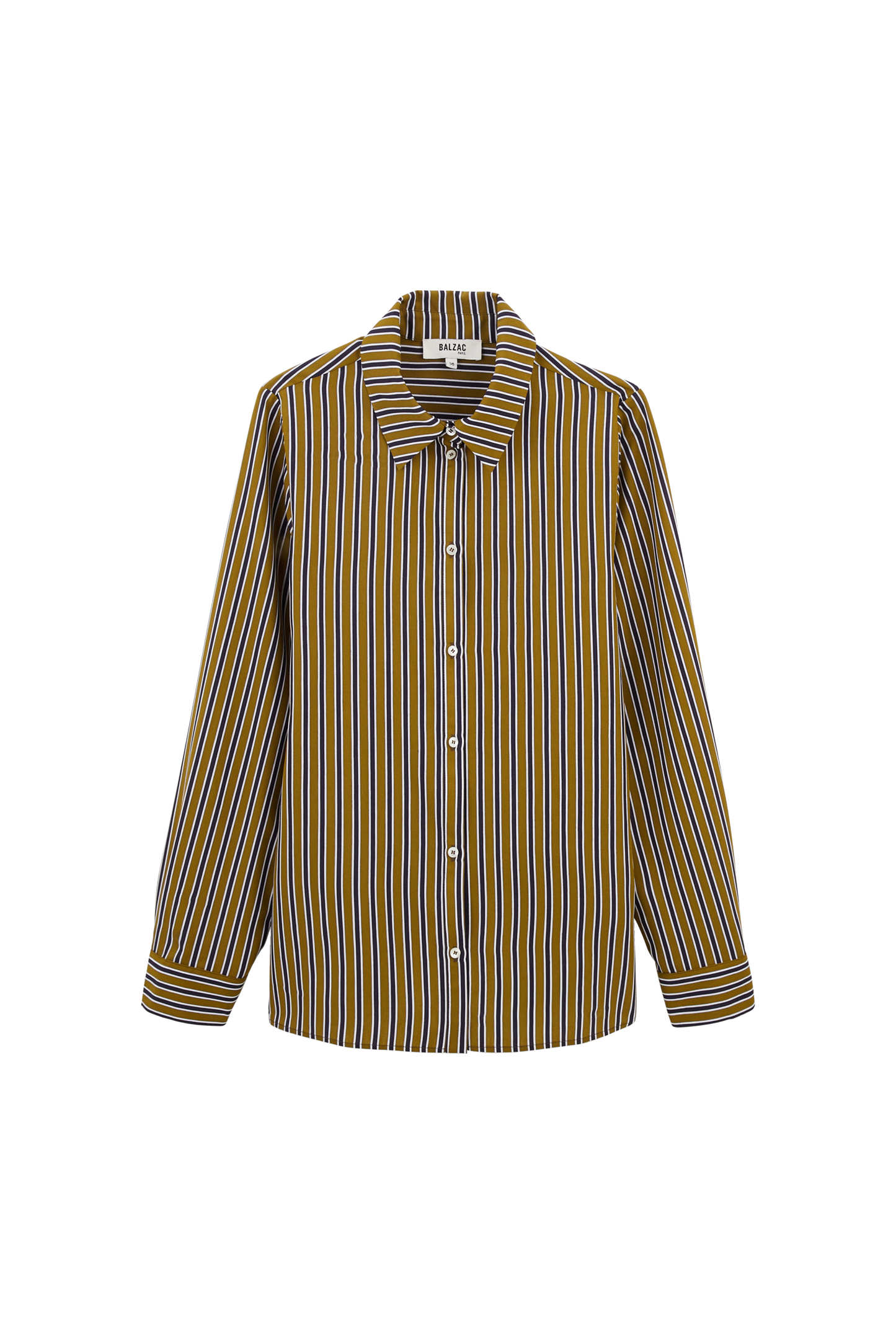 Chemise Liseron rayures marine et kaki