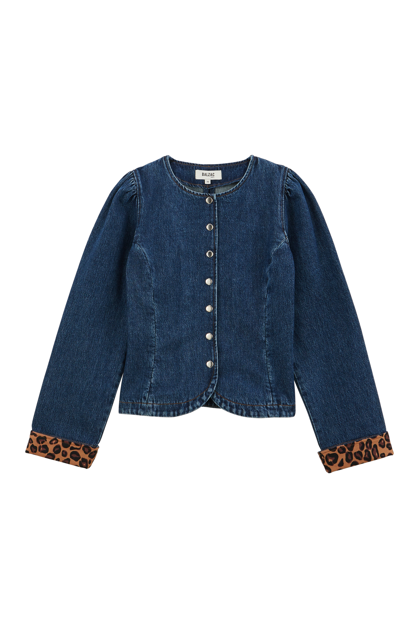 Veste Berta bleu outremer et léopard