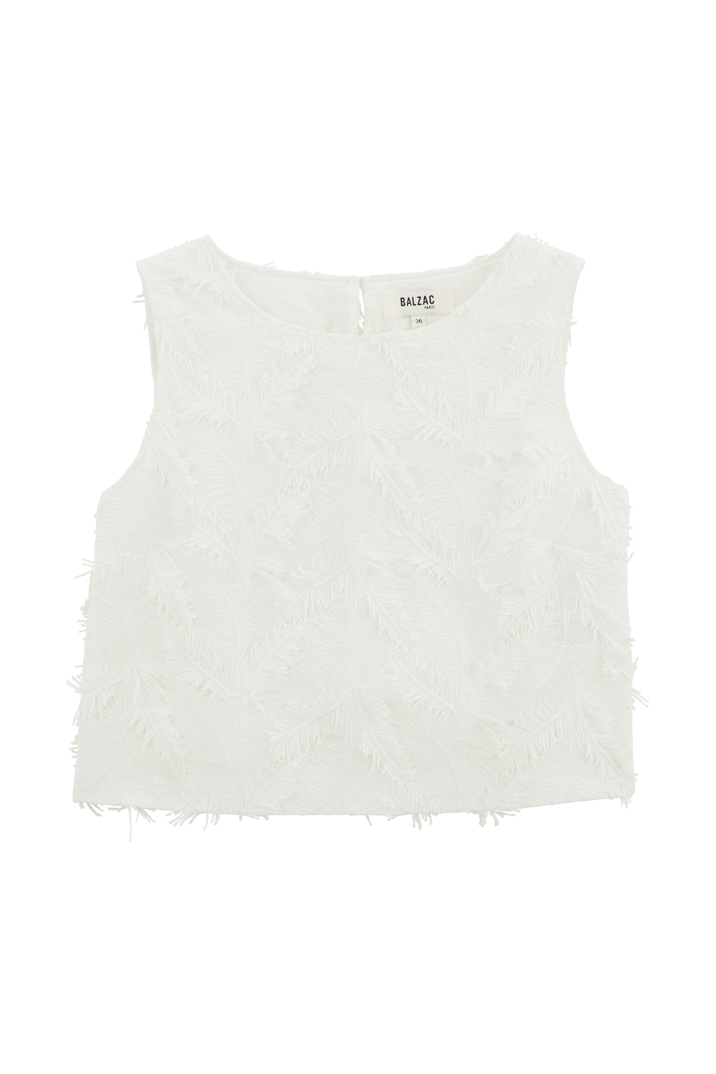 Top Roda plume blanche