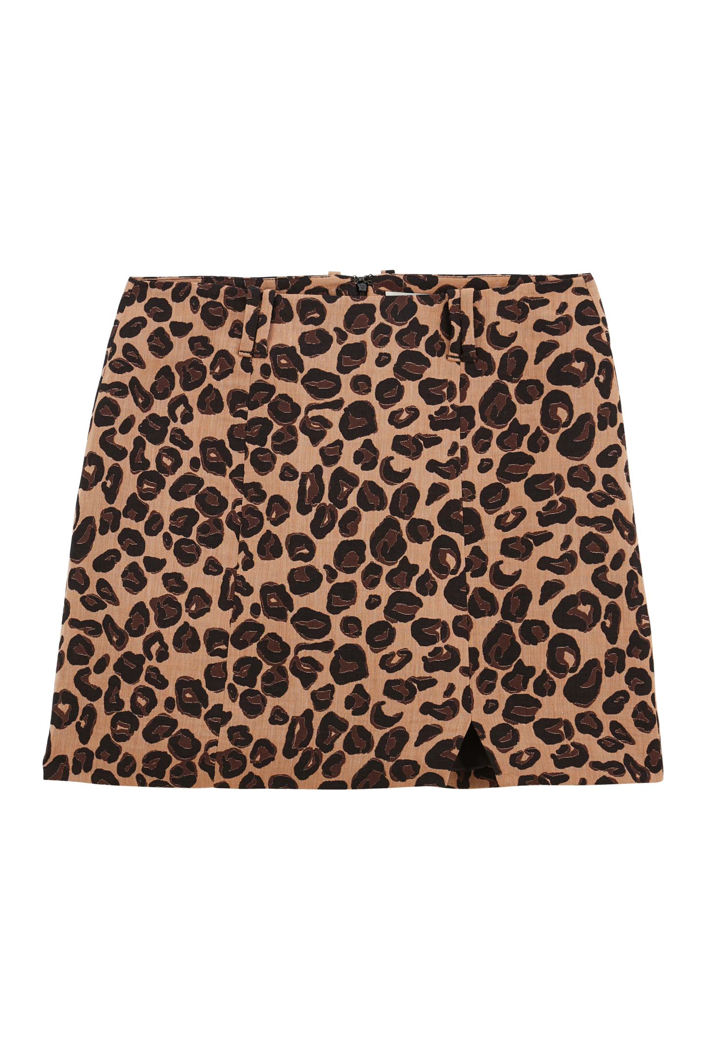 Monica leopard jacquard mini skirt