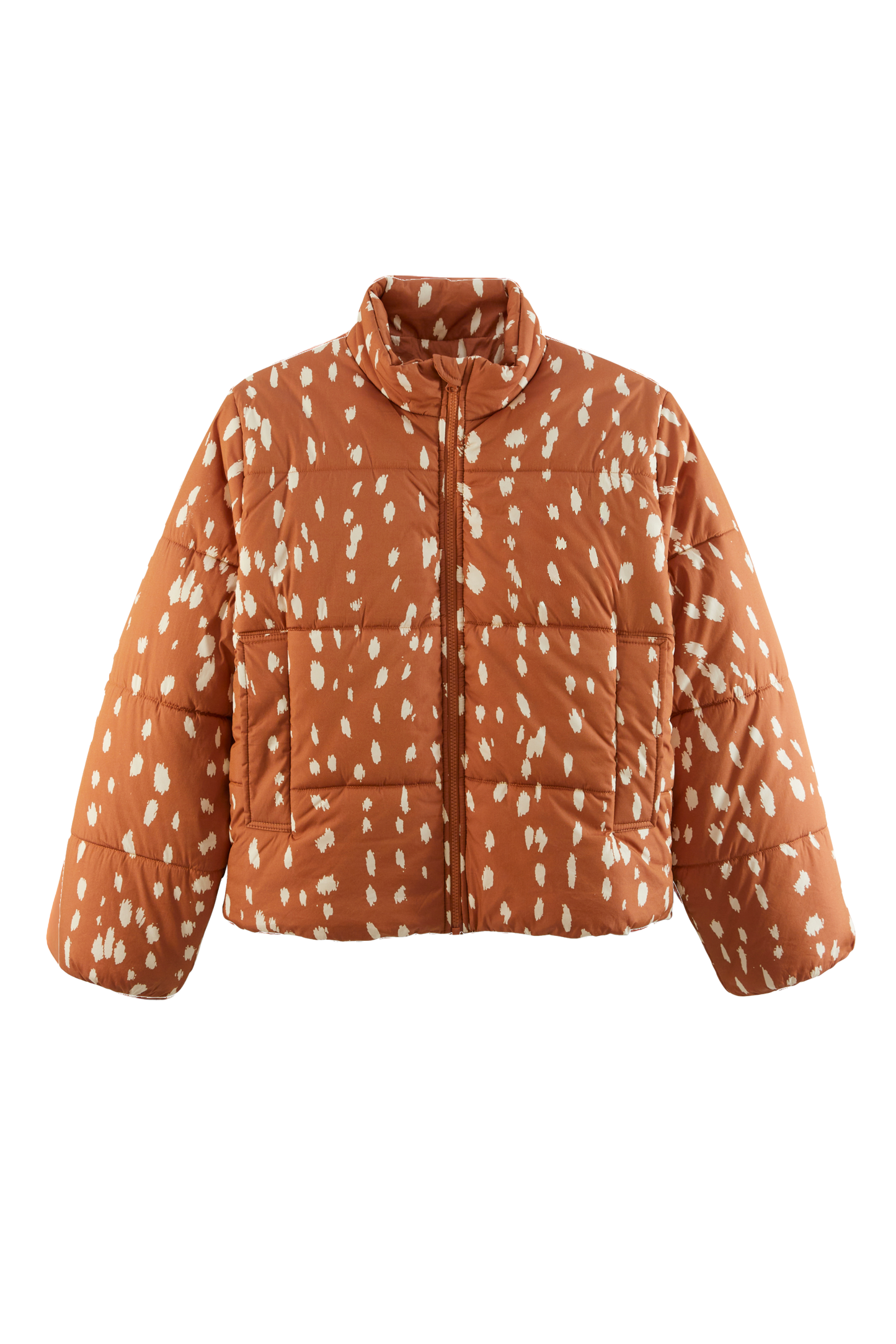 Gisele cinnamon speckled down jacket