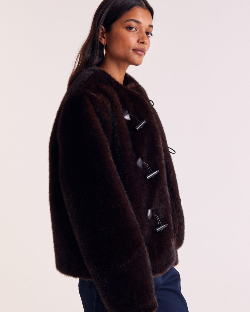 Carla chocolate coat - Balzac Paris