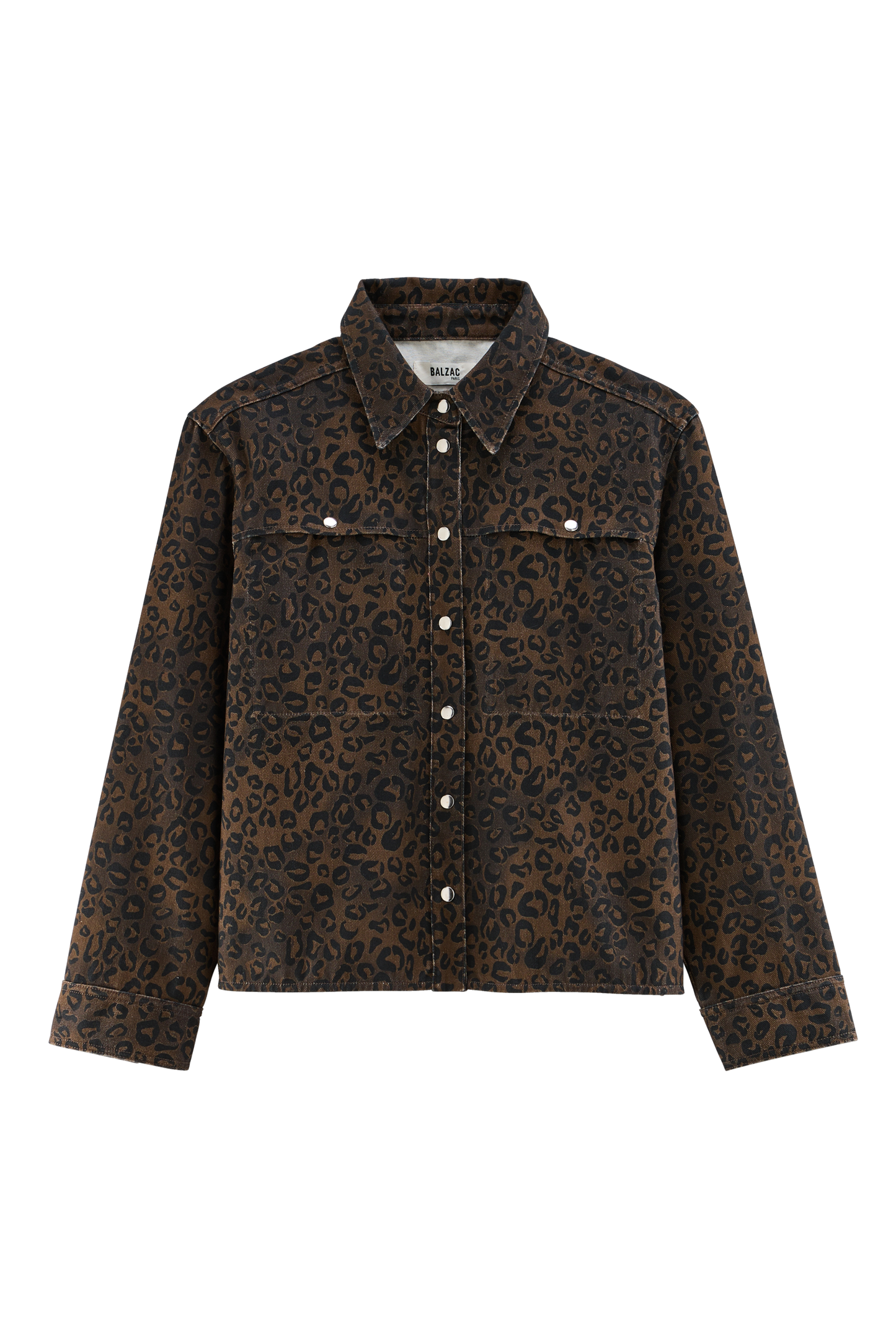 Chemise Perrine léopard fauve chocolat
