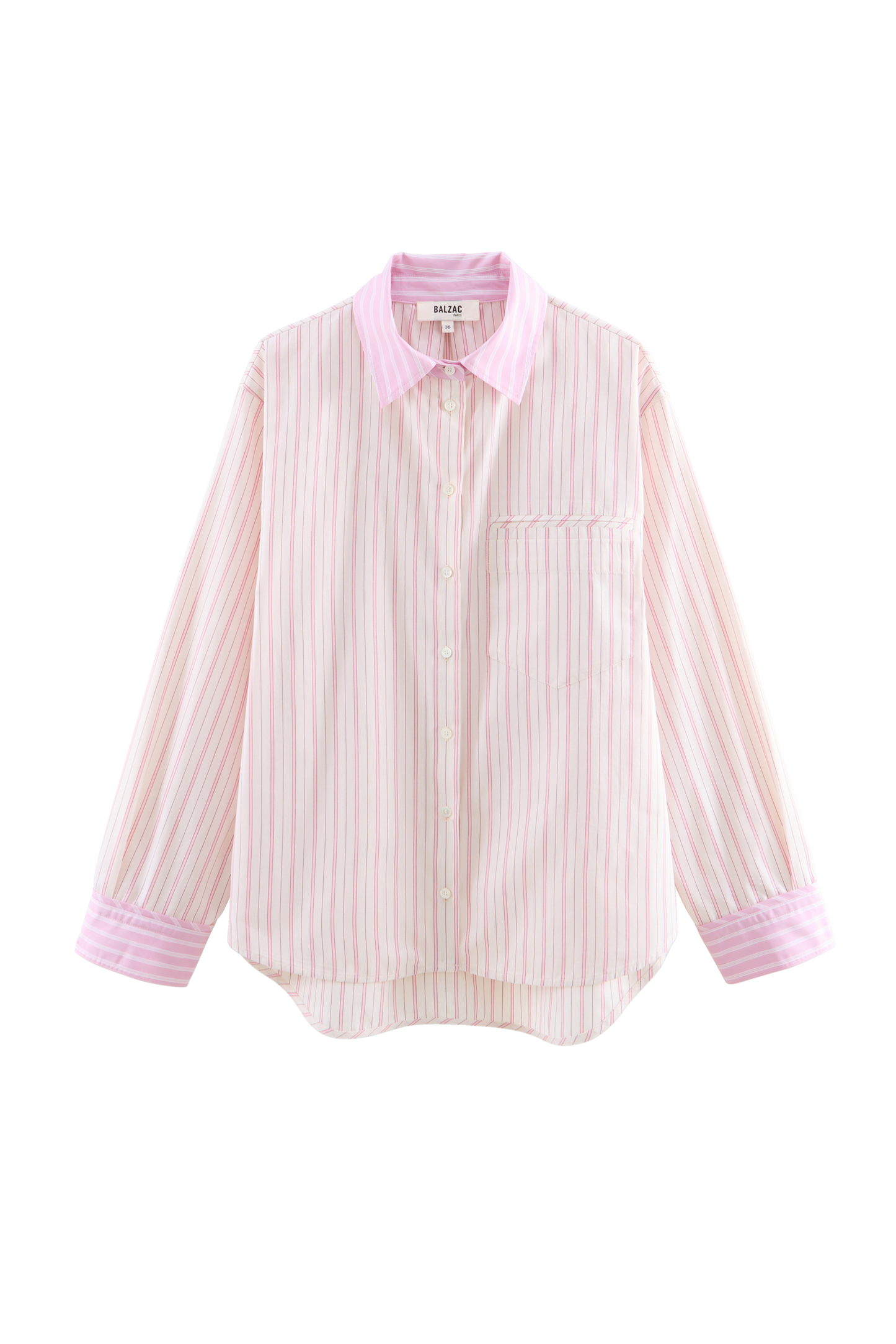 Stanislas striped pink and ecru shirt