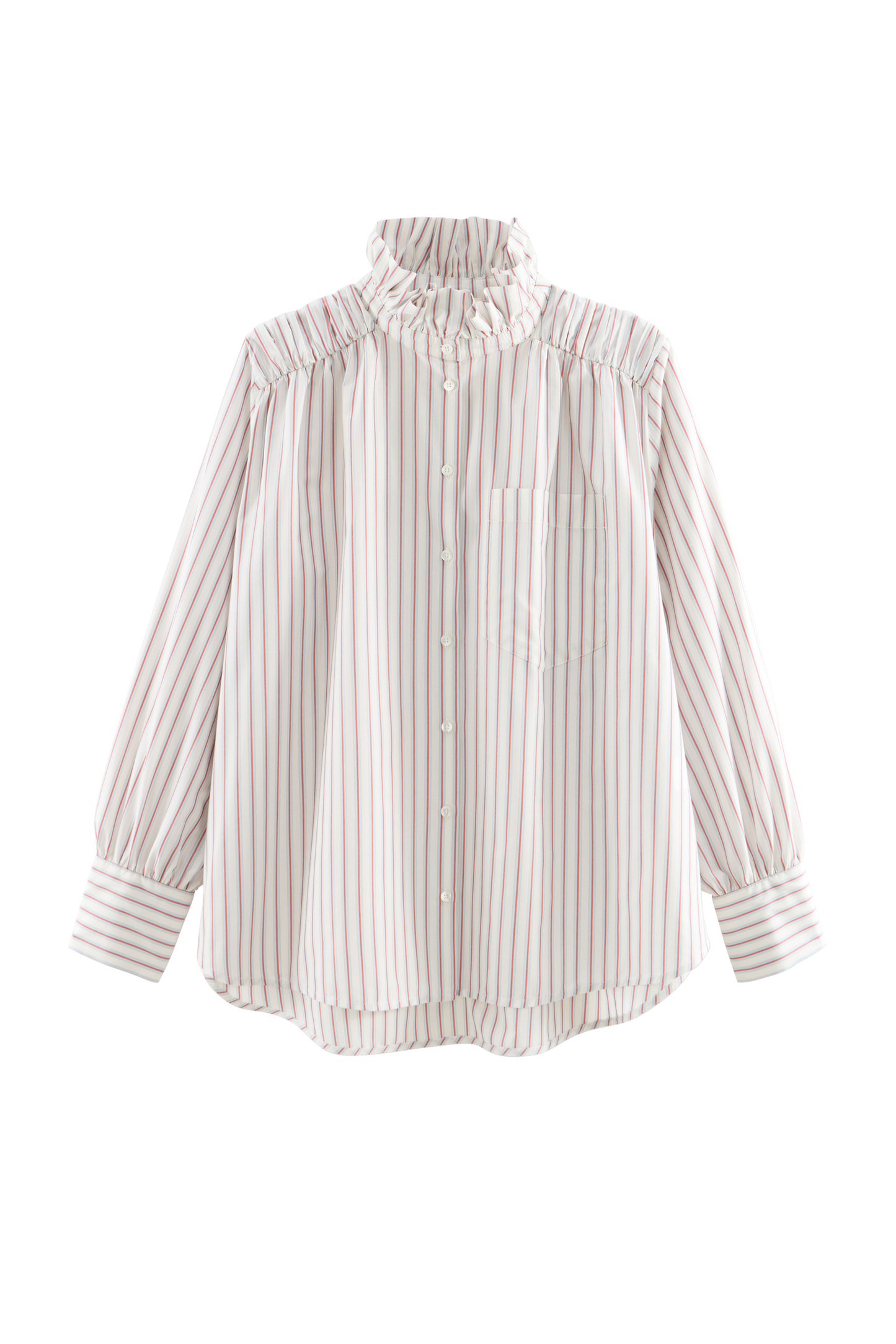 Leonor red and white striped shirt