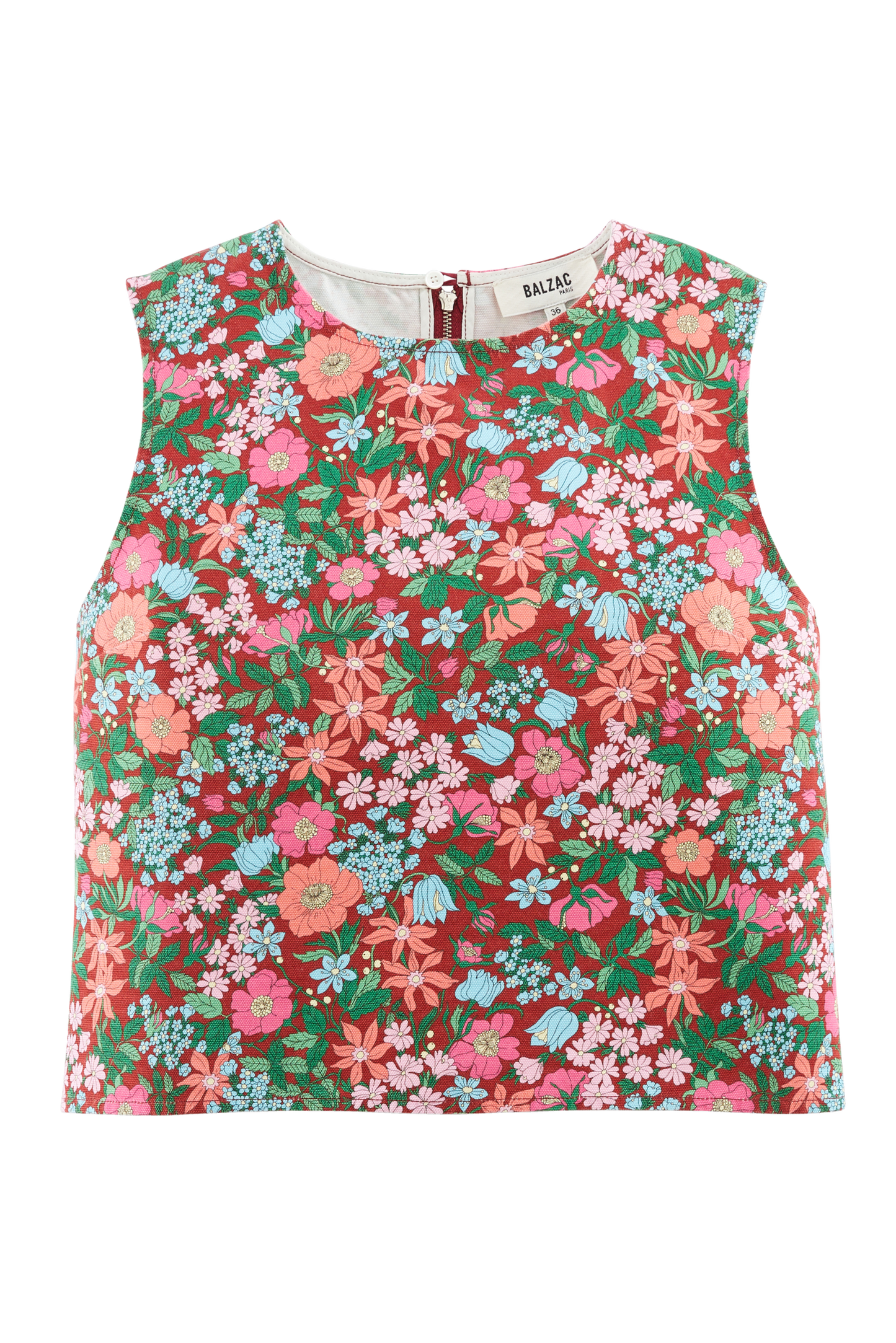 Pink and Burgundy Liberty Print Roda Top
