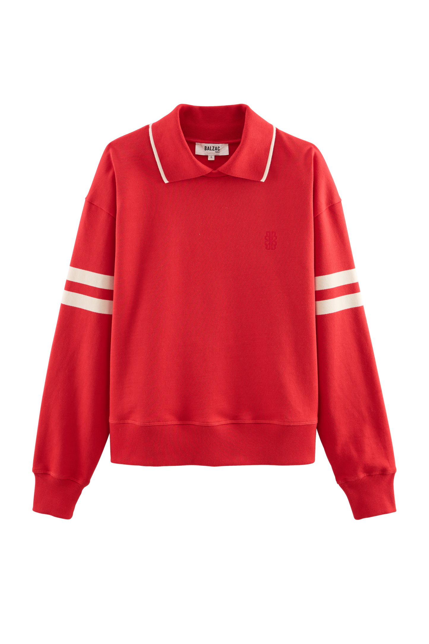 Alex red and ecru sweatshirt