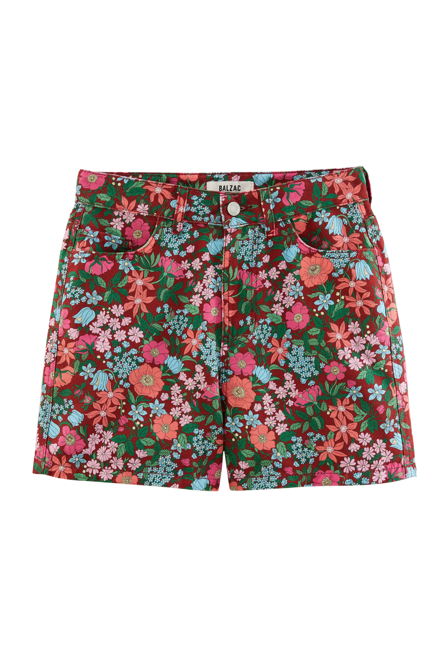 Triomphe shorts in pink and burgundy Liberty print