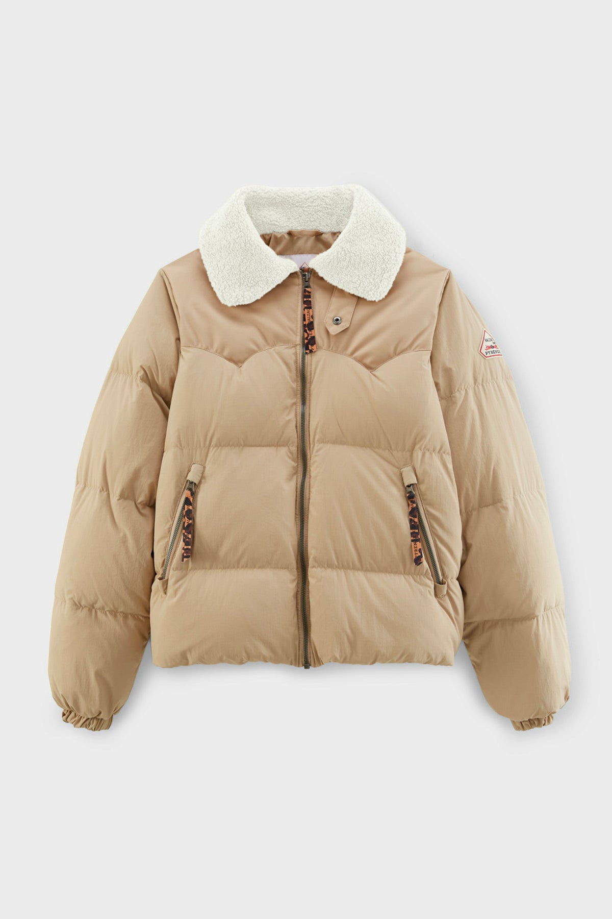 Doudoune Violette taupe et léopard Balzac Paris x Pyrenex