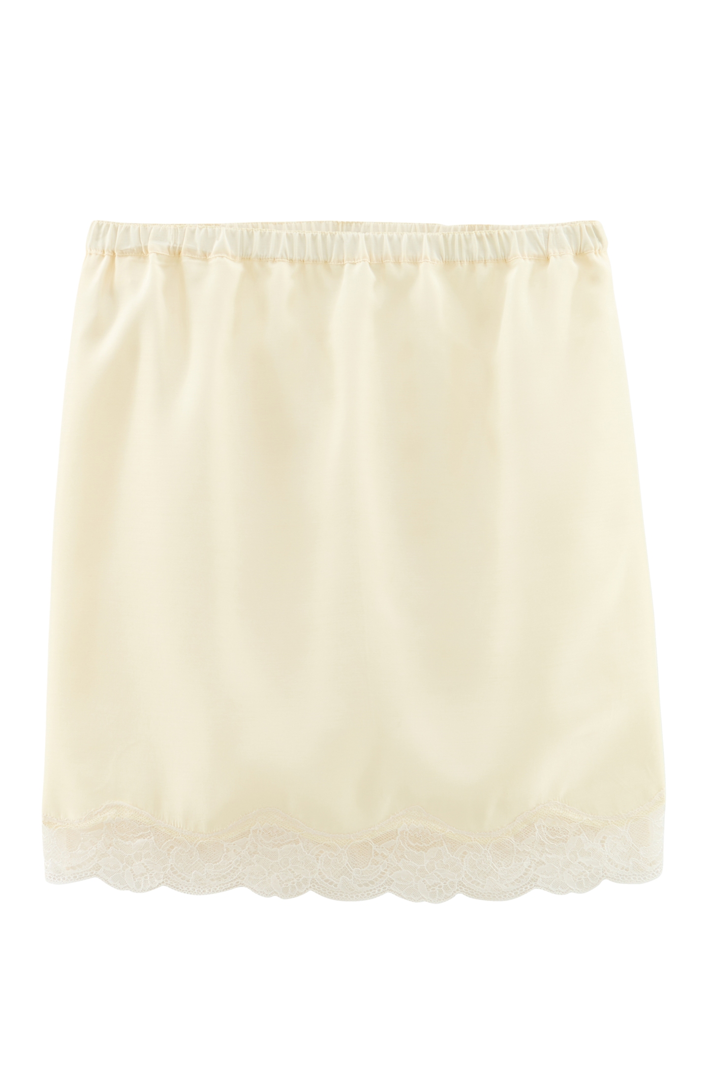Jupe Doris jaune pastel et écru