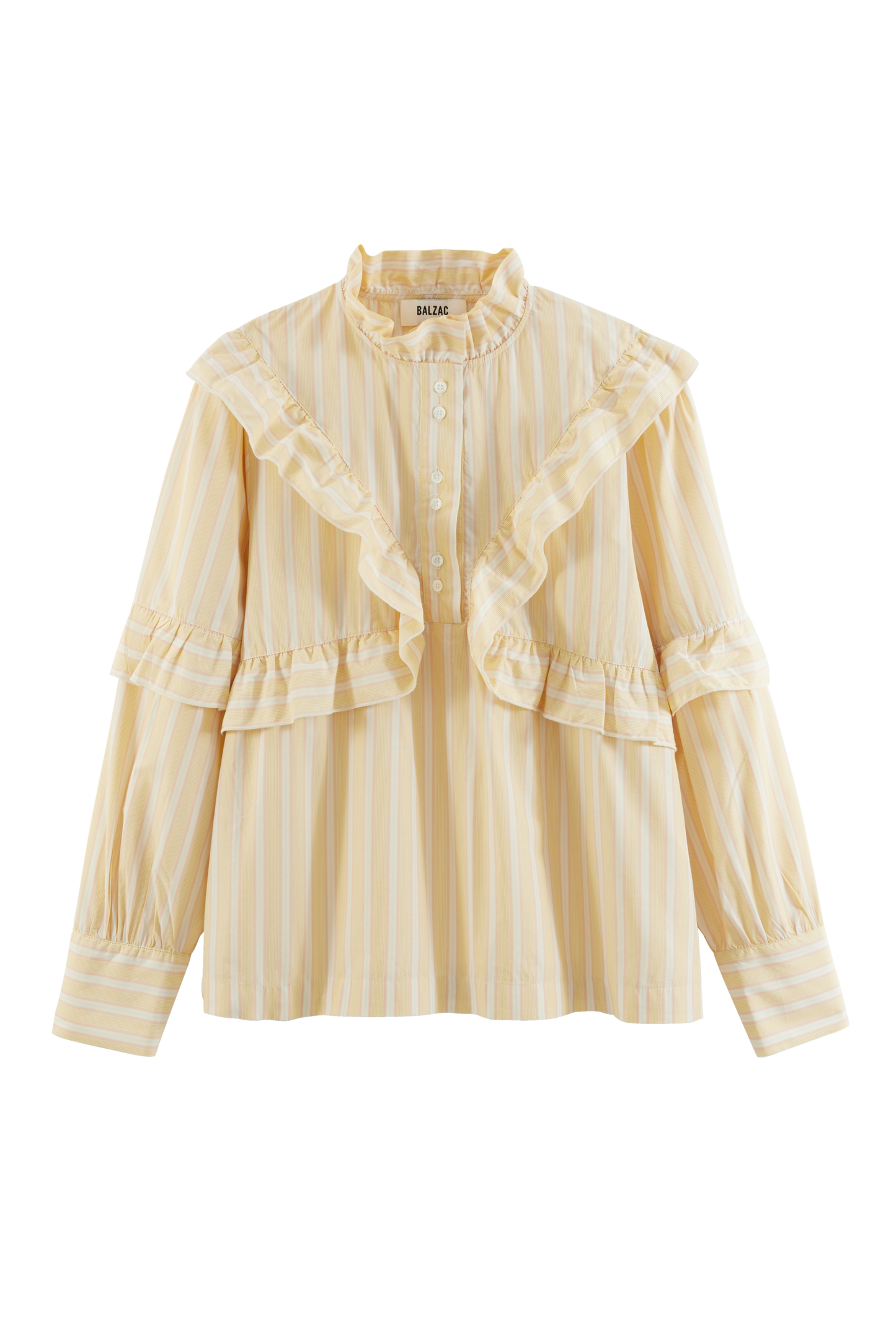 Amelia blouse with yellow stripes