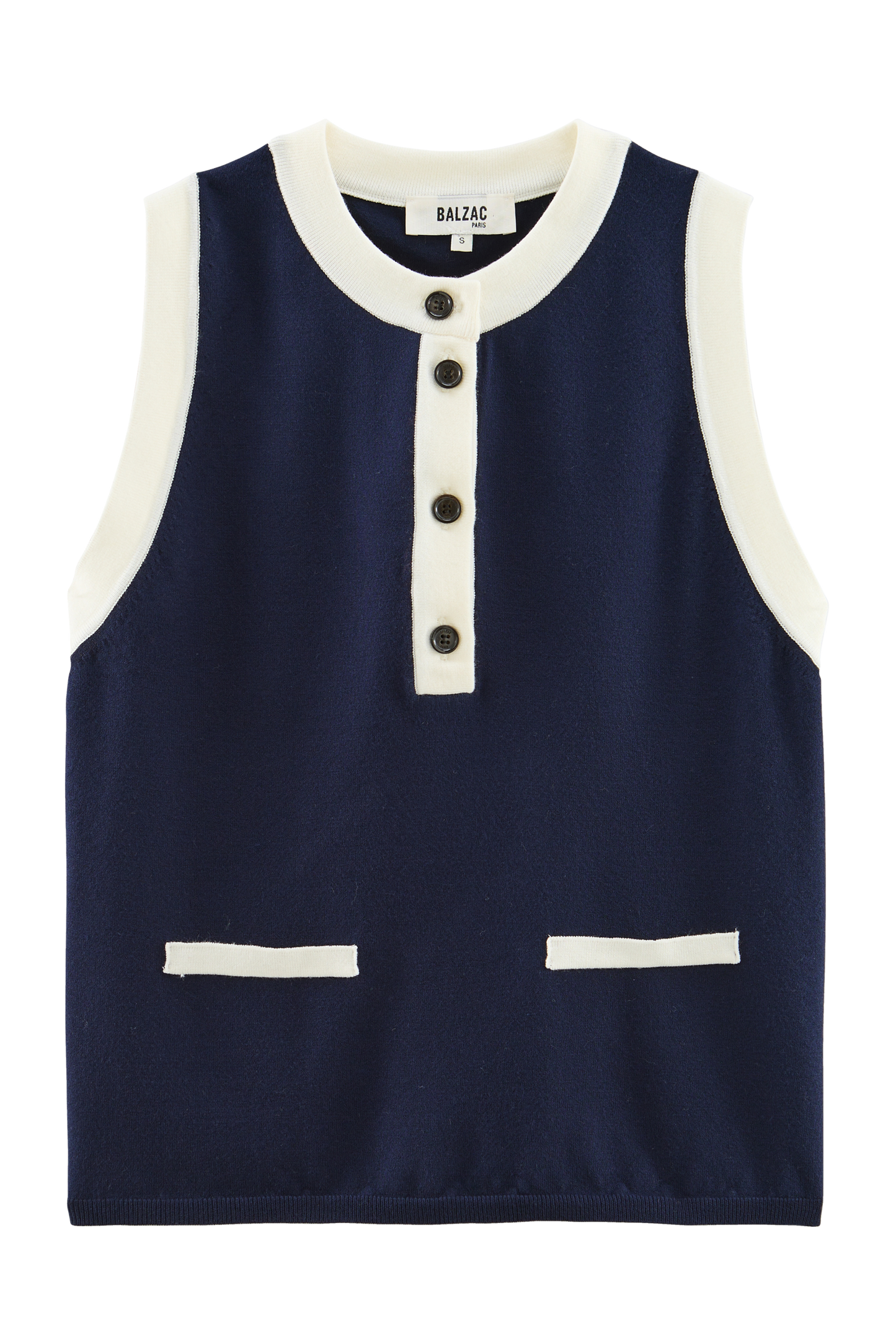 Top Neo bleu marine et blanc