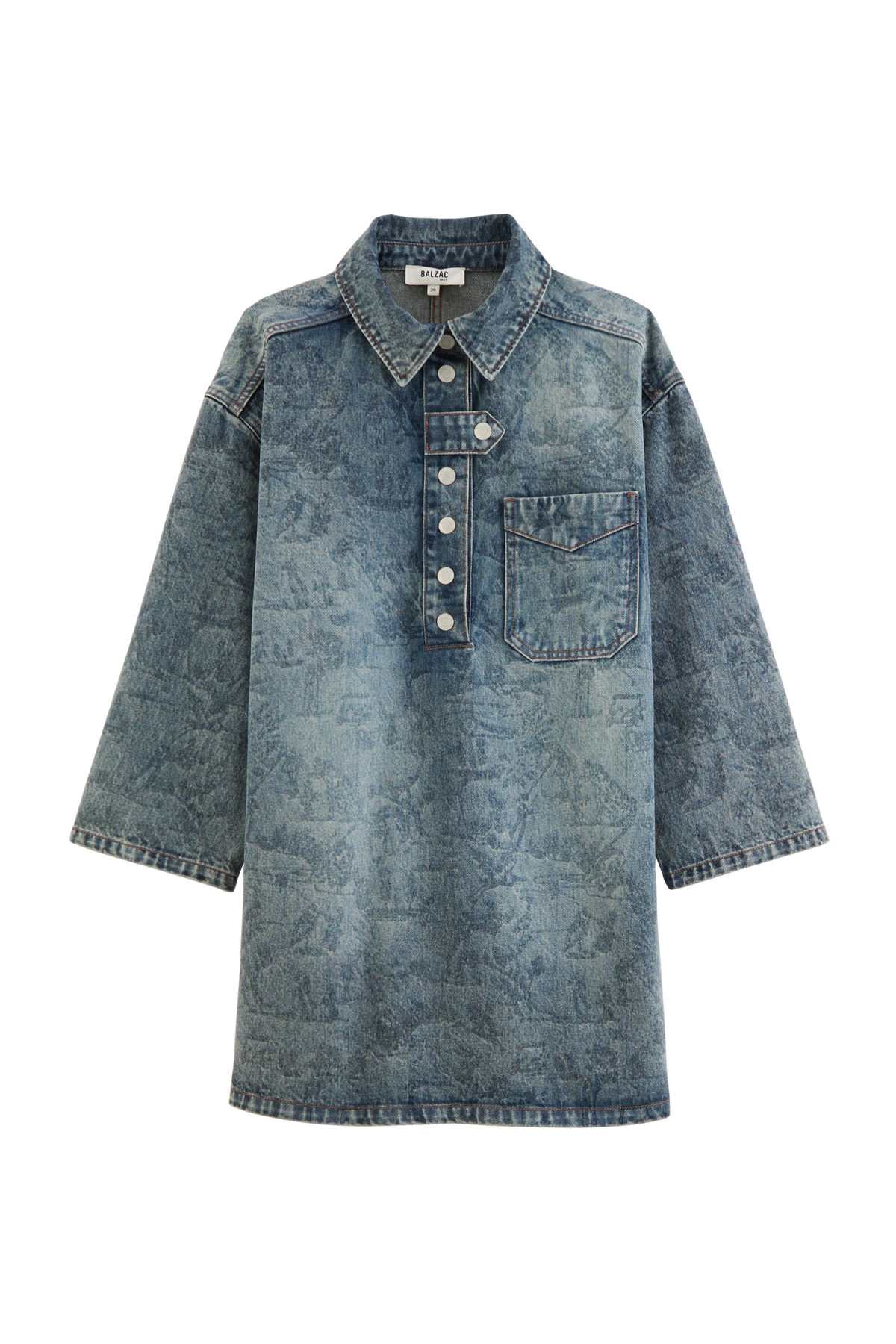 Robe Liva imprimé Toile de jeu bleu vintage