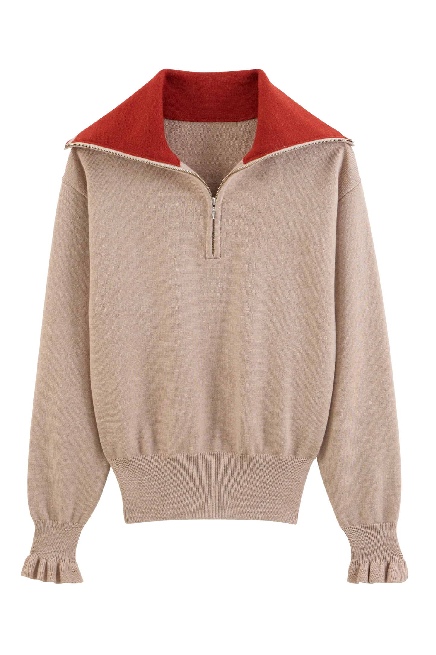 Pull Lila beige et rouille